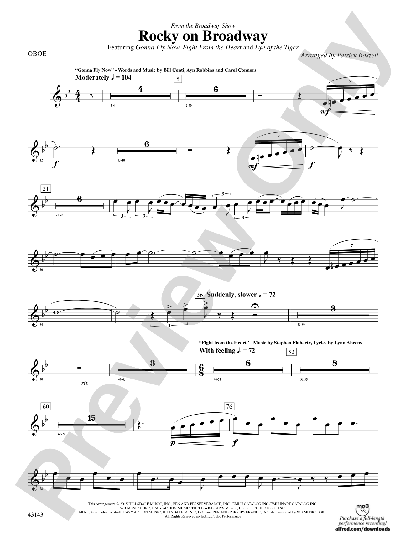 Rocky on Broadway: Oboe