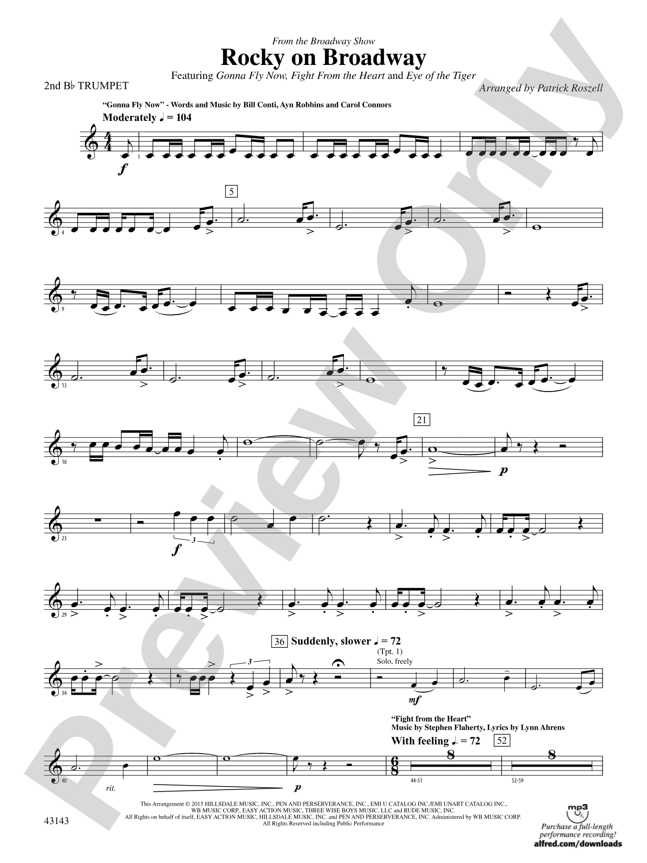 Rocky on Broadway: 2nd B-flat Trumpet
