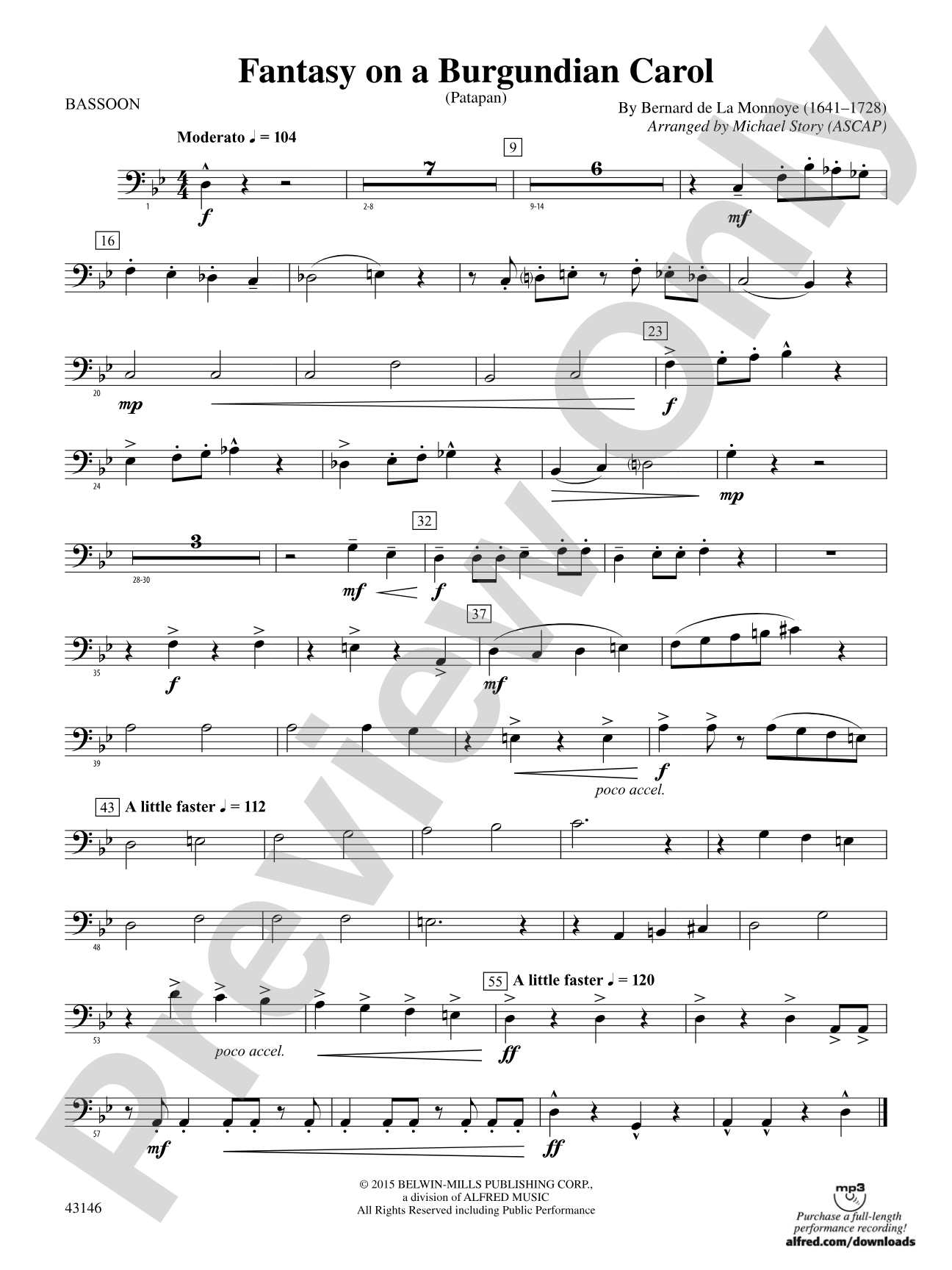 Fantasy on a Burgundian Carol: Bassoon