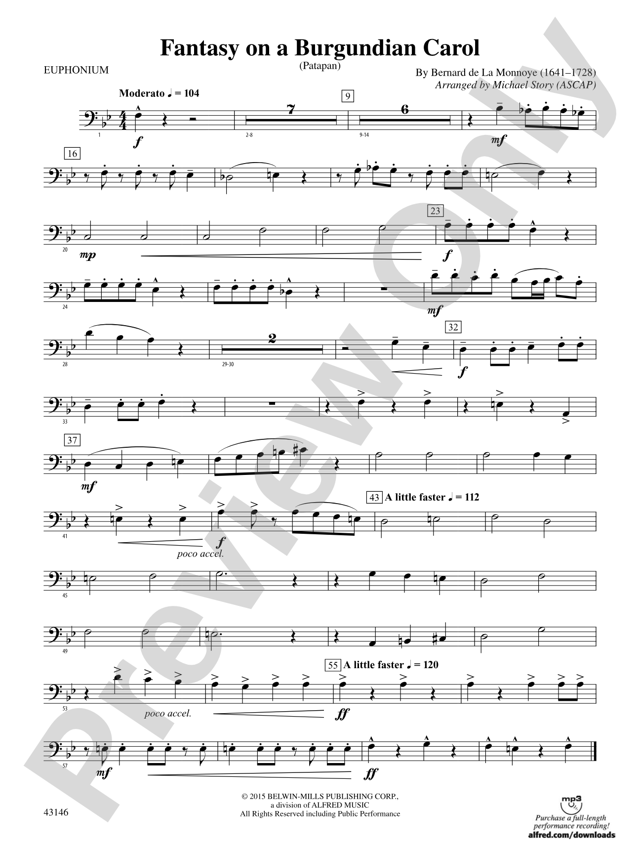 Fantasy on a Burgundian Carol: Baritone B.C.