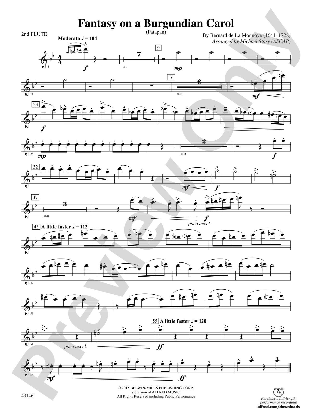 Fantasy on a Burgundian Carol: 2nd Flute