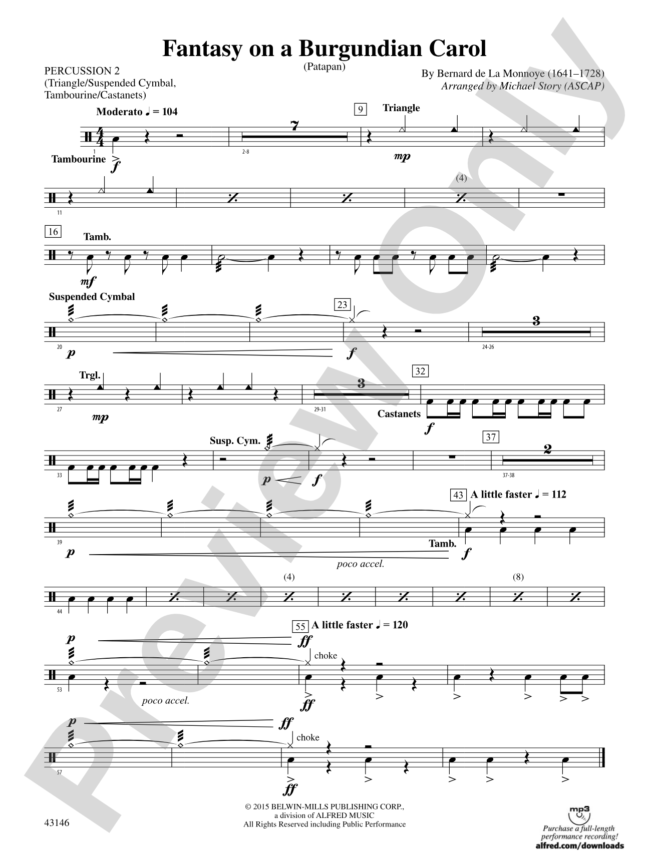Fantasy on a Burgundian Carol: 2nd Percussion
