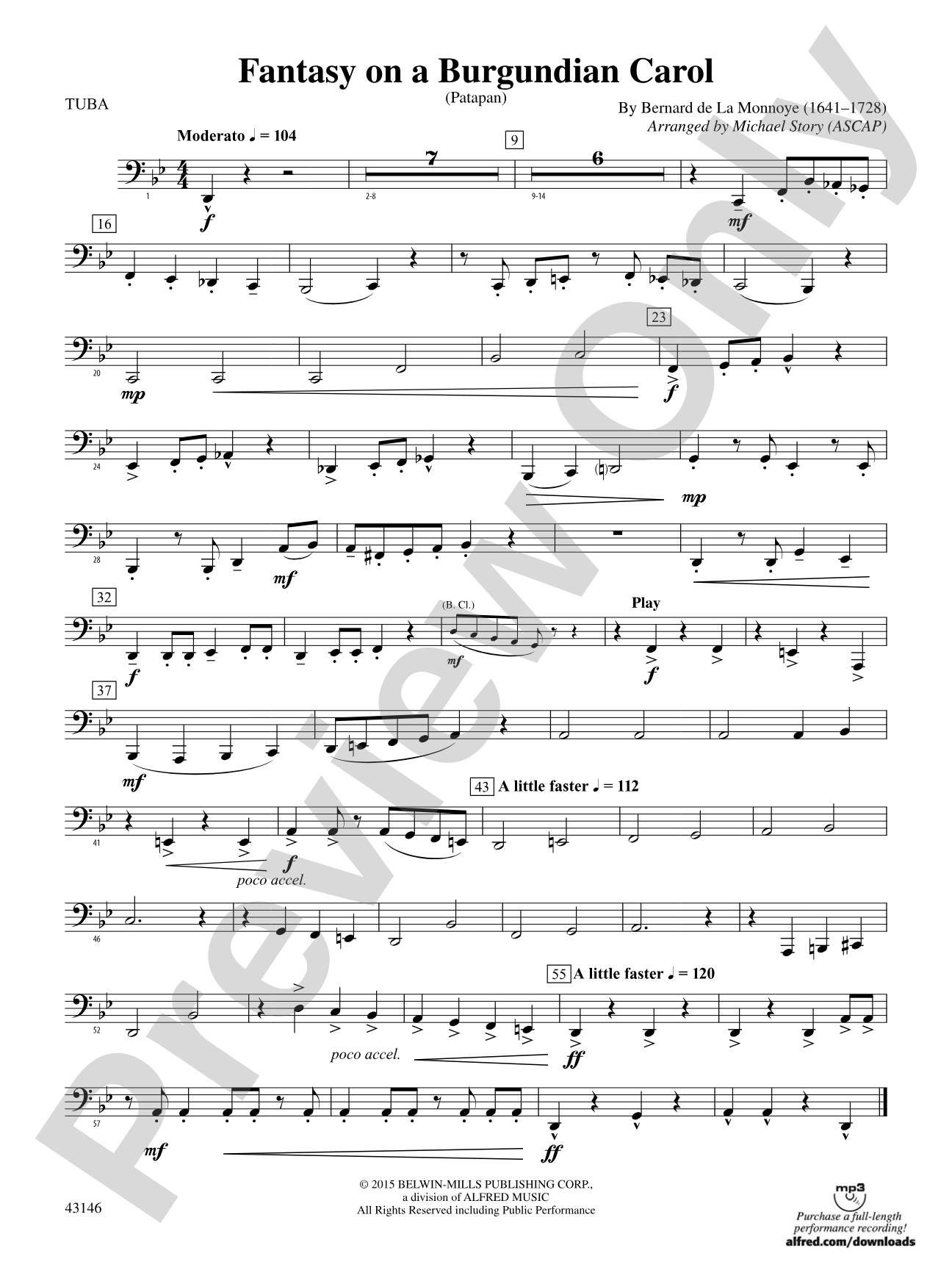 Fantasy on a Burgundian Carol: Tuba