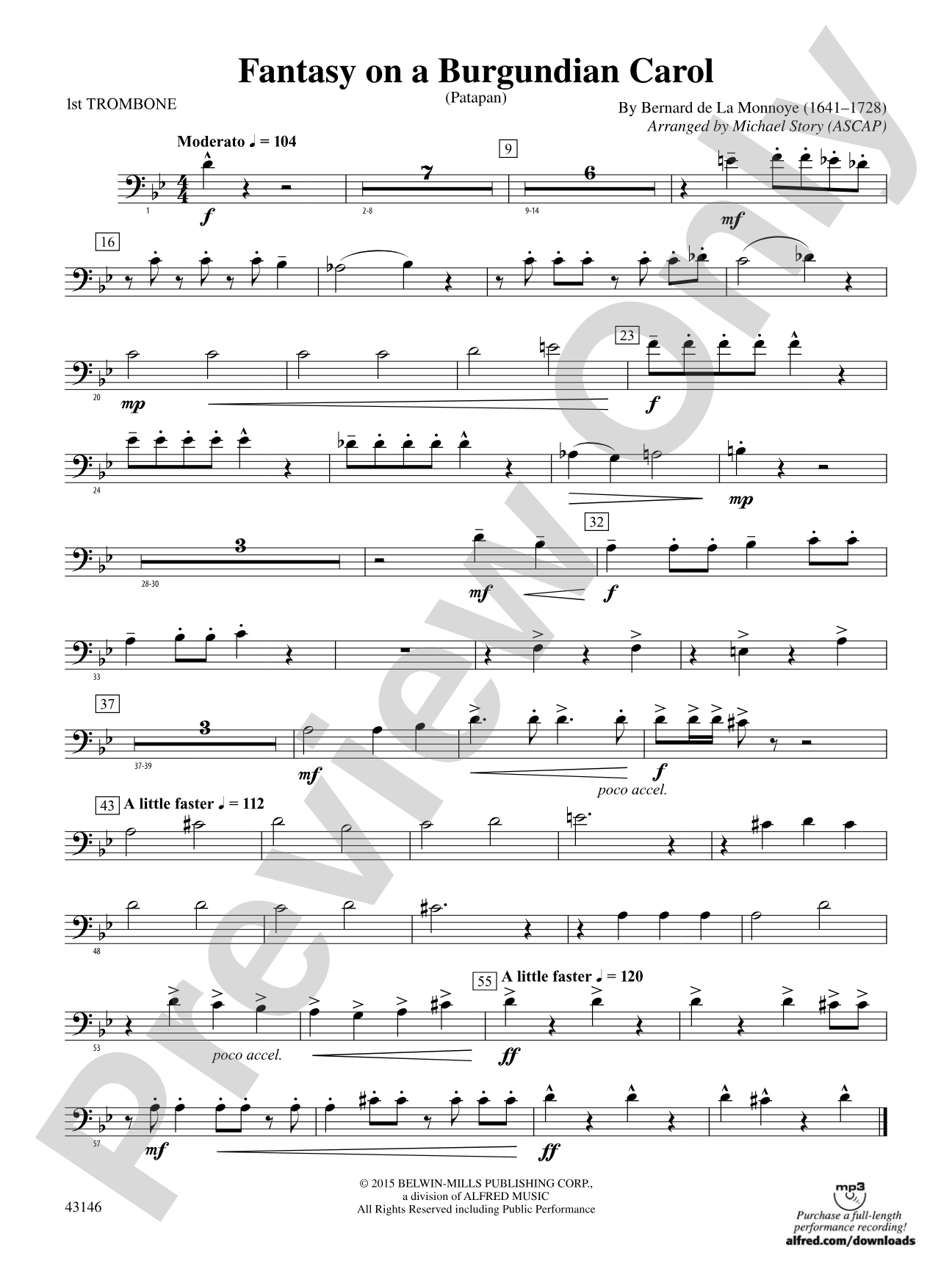 Fantasy on a Burgundian Carol: 1st Trombone