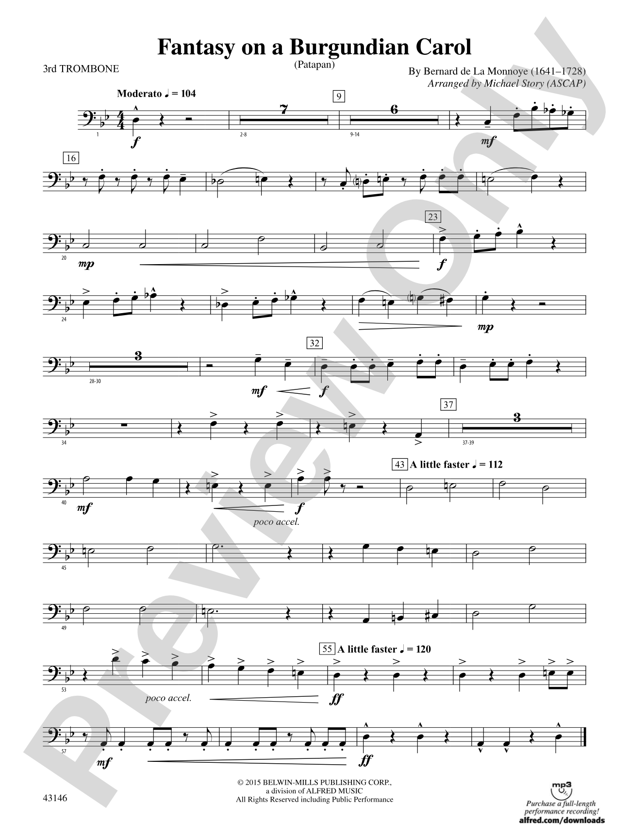 Fantasy on a Burgundian Carol: 3rd Trombone