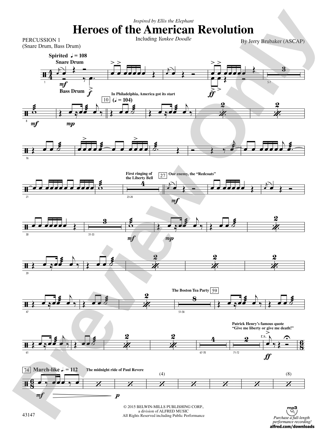 Heroes of the American Revolution: 1st Percussion