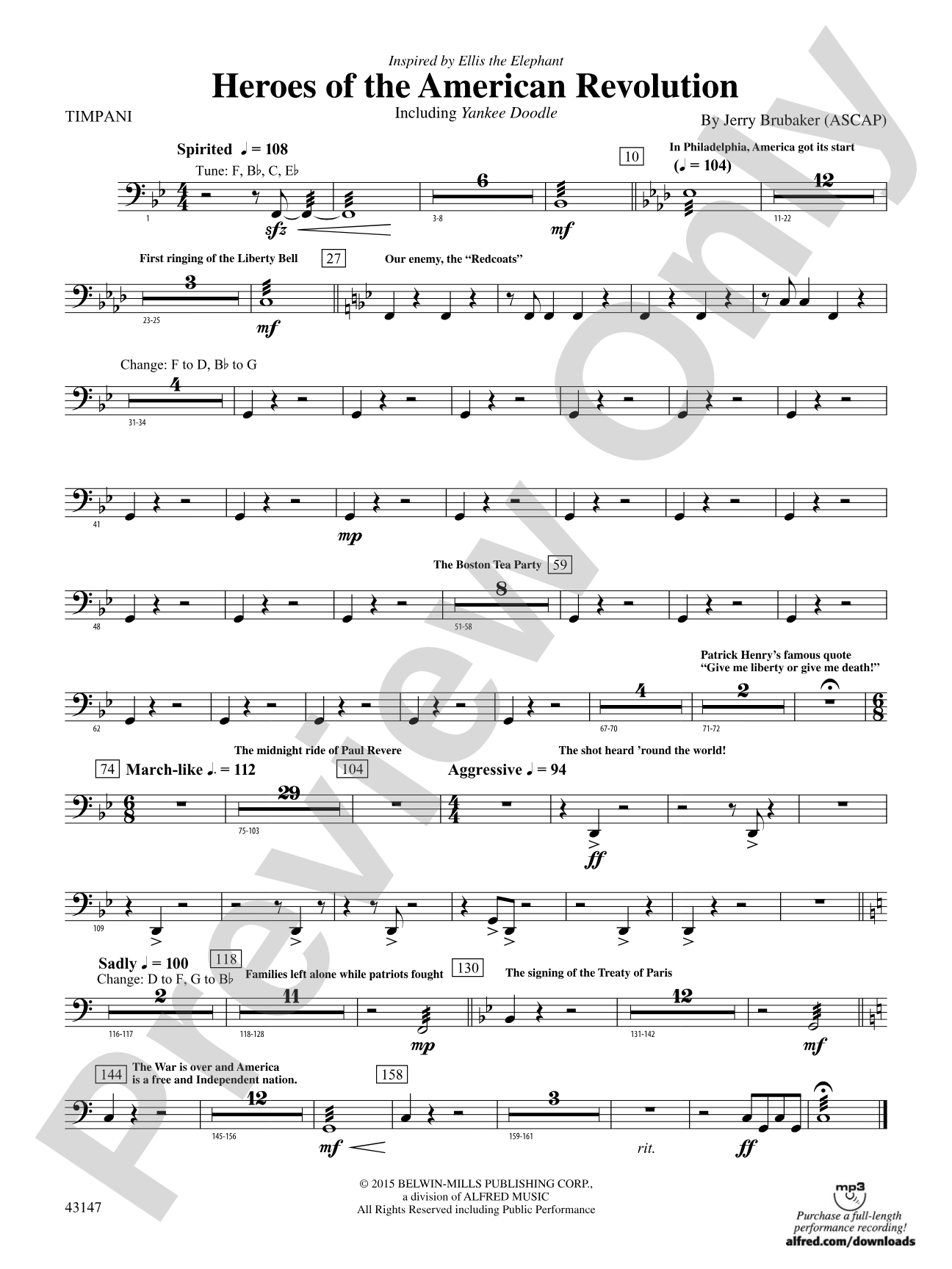 Heroes of the American Revolution: Timpani