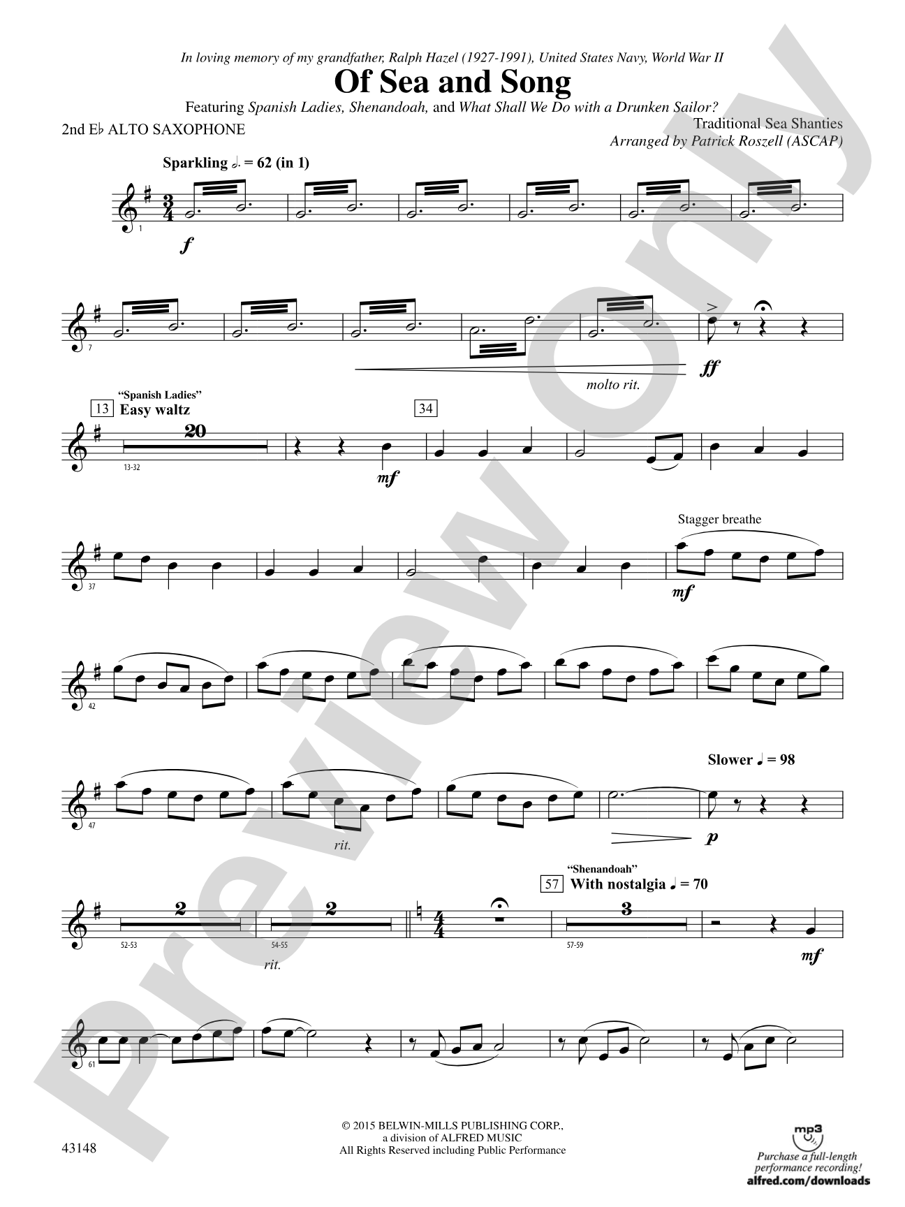 Of Sea and Song: 2nd E-flat Alto Saxophone