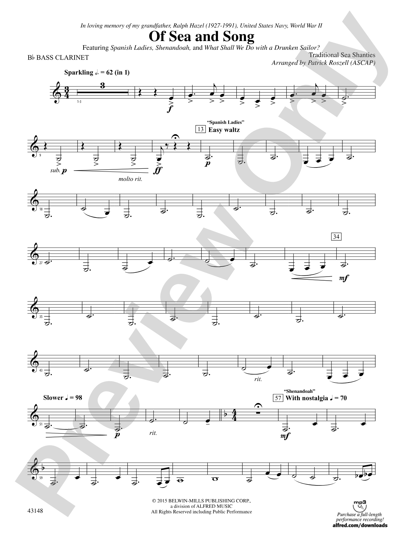 Of Sea and Song: B-flat Bass Clarinet