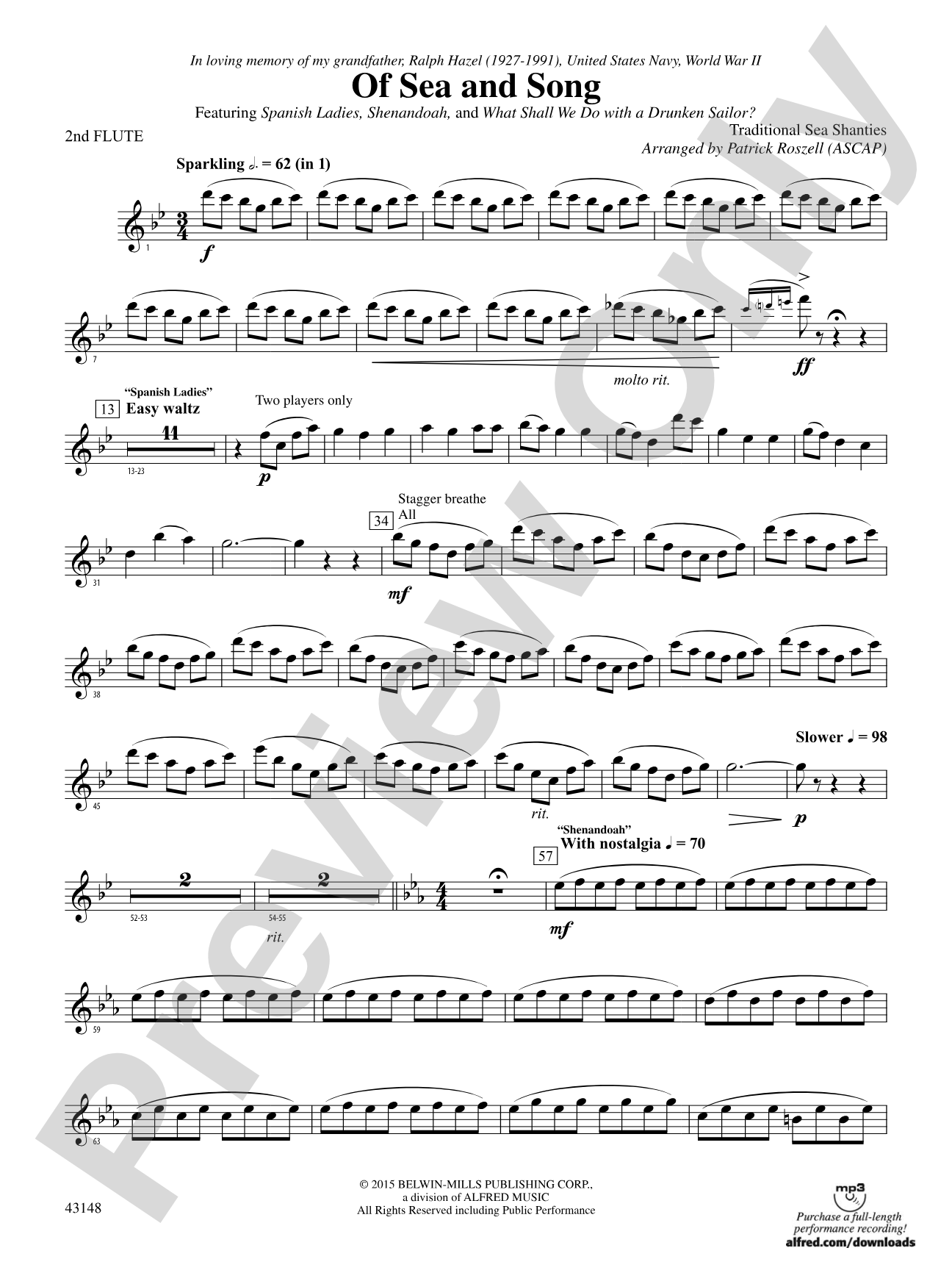 Of Sea and Song: 2nd Flute