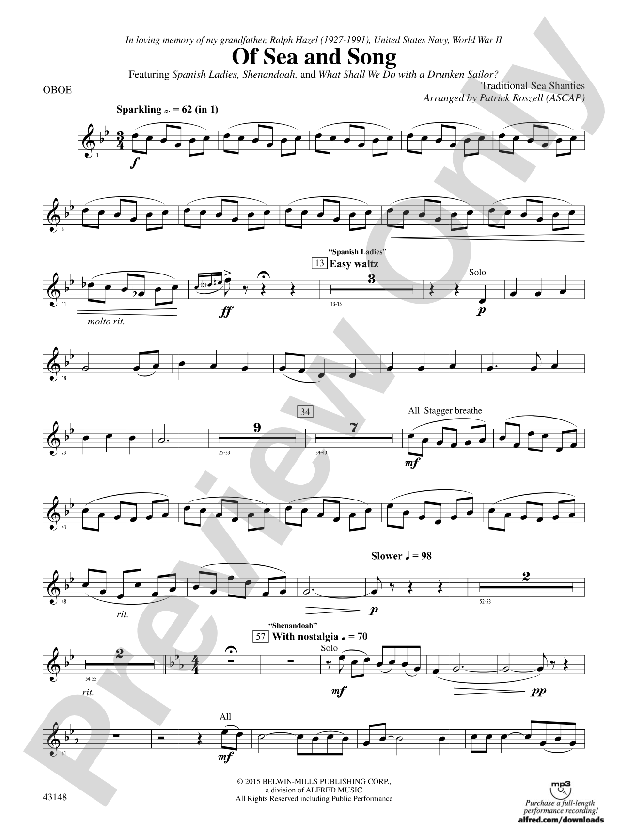 Of Sea and Song: Oboe