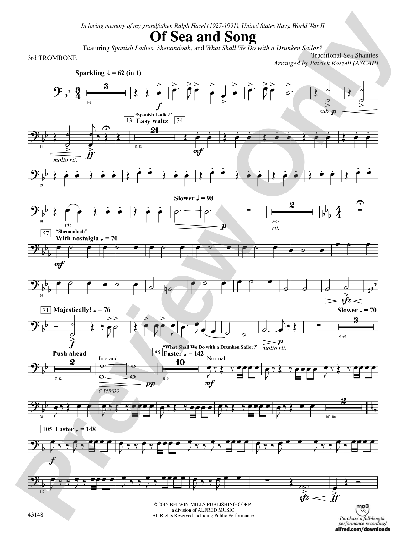 Of Sea and Song: 3rd Trombone