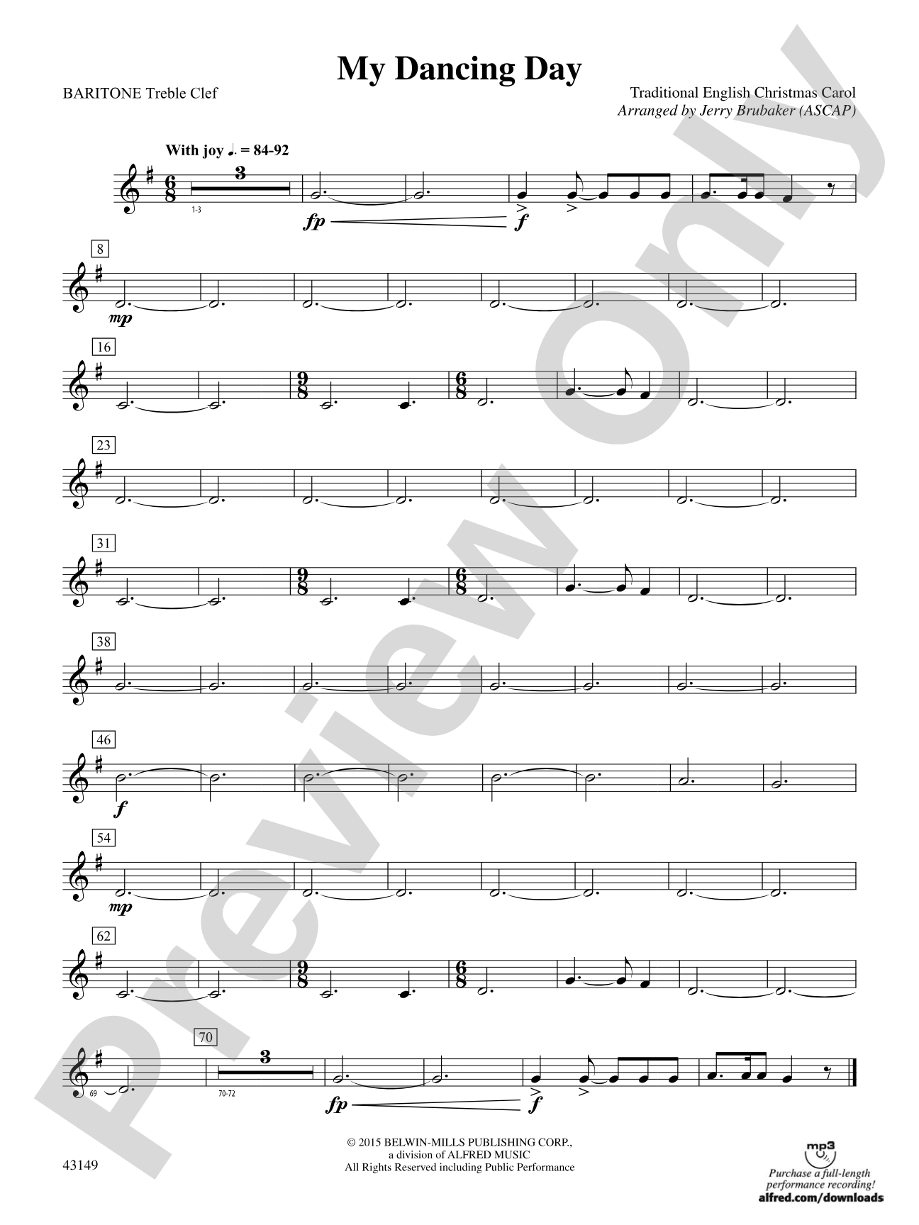 My Dancing Day: Baritone T.C.