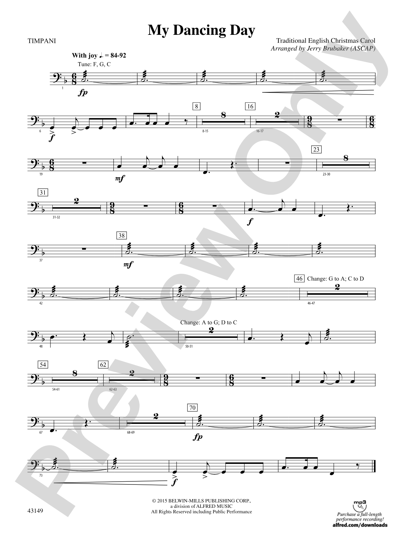 My Dancing Day: Timpani