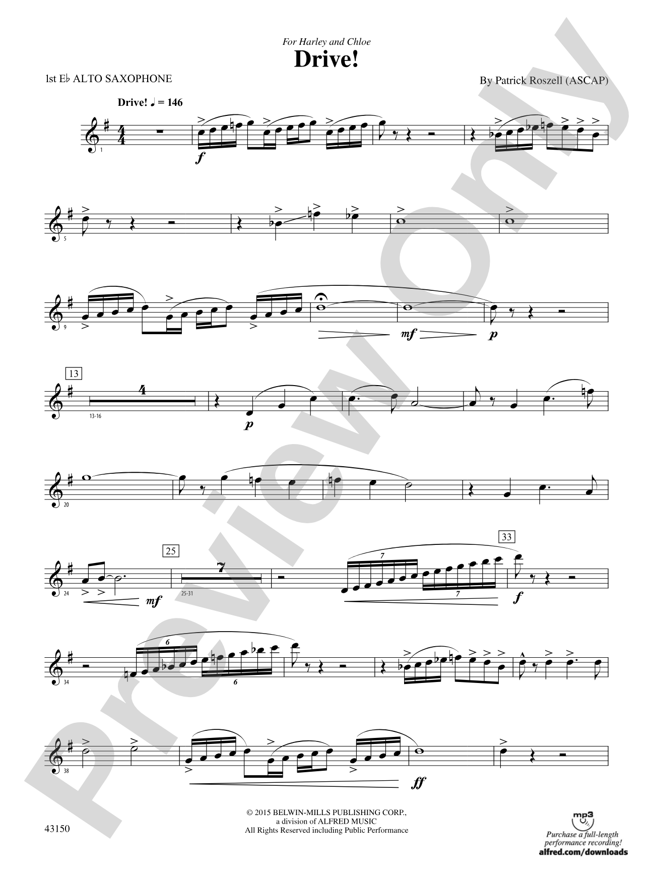 Drive!: E-flat Alto Saxophone