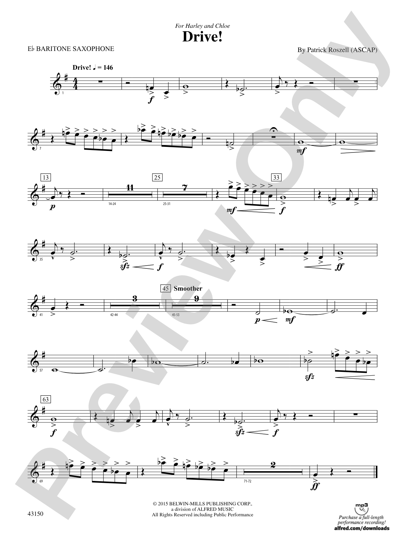Drive!: E-flat Baritone Saxophone