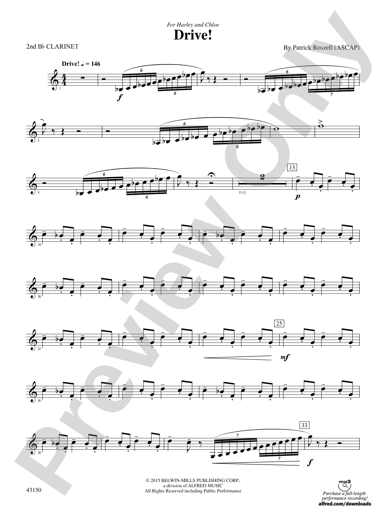 Drive!: 2nd B-flat Clarinet