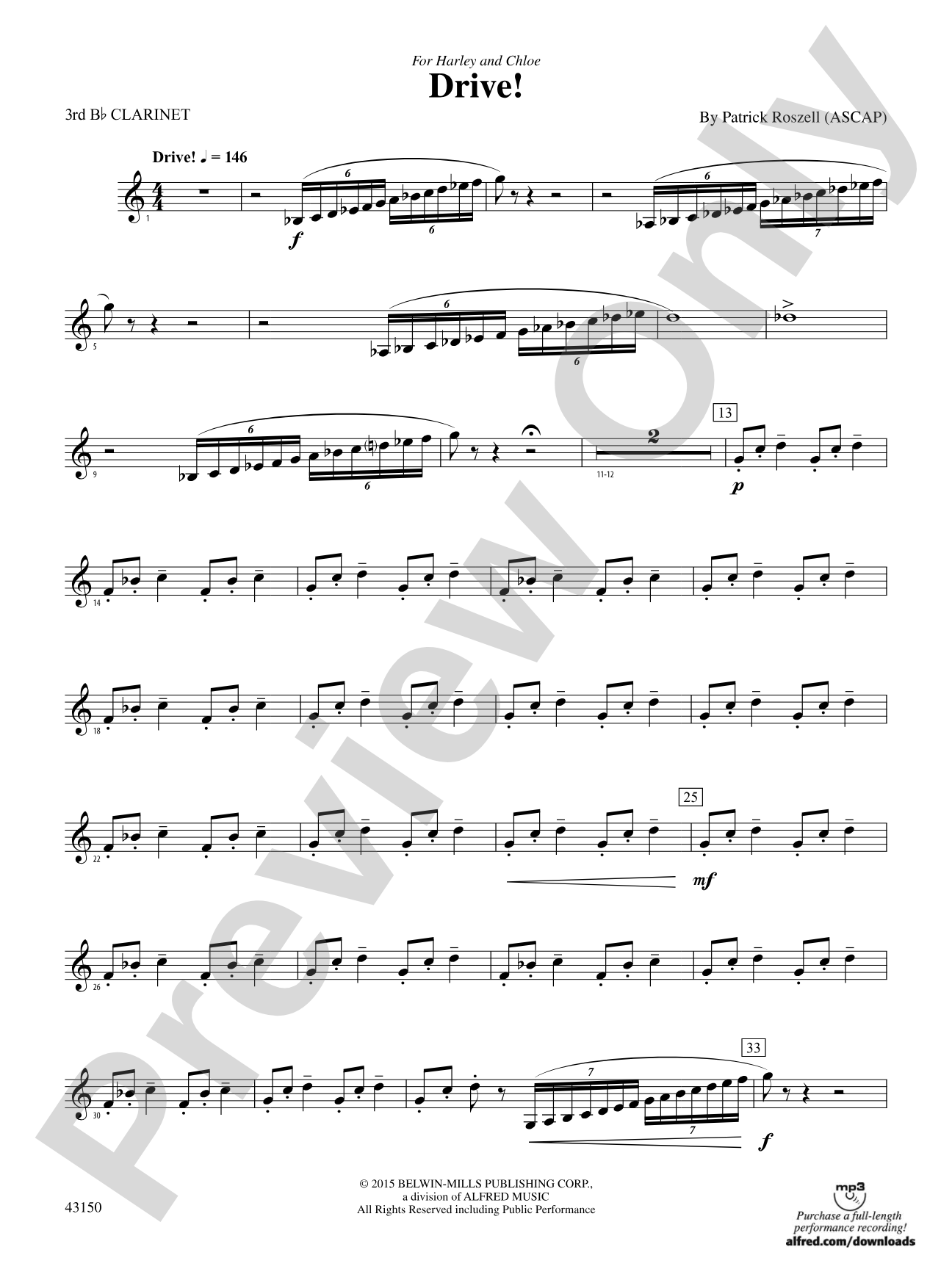 Drive!: 3rd B-flat Clarinet