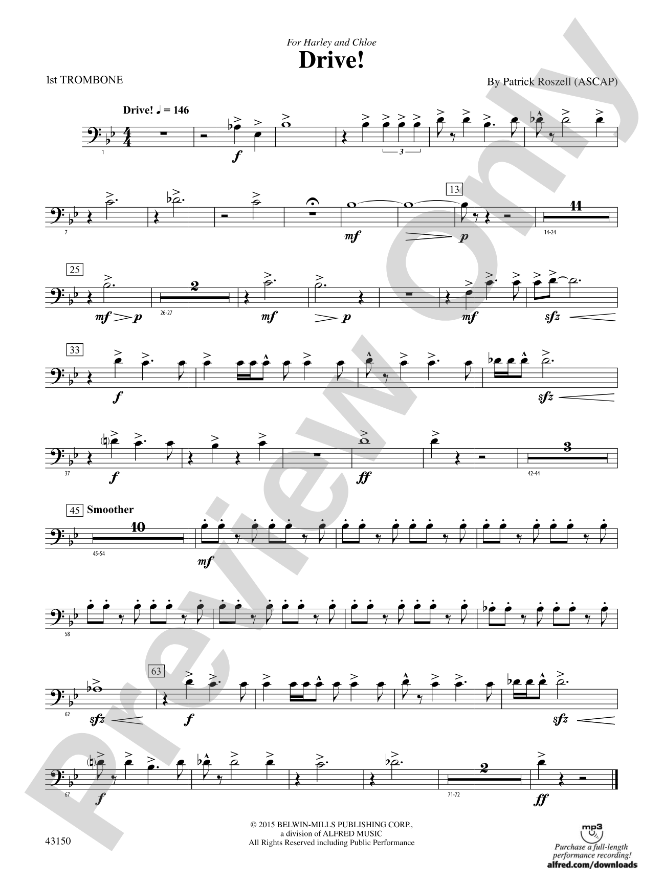 Drive!: 1st Trombone