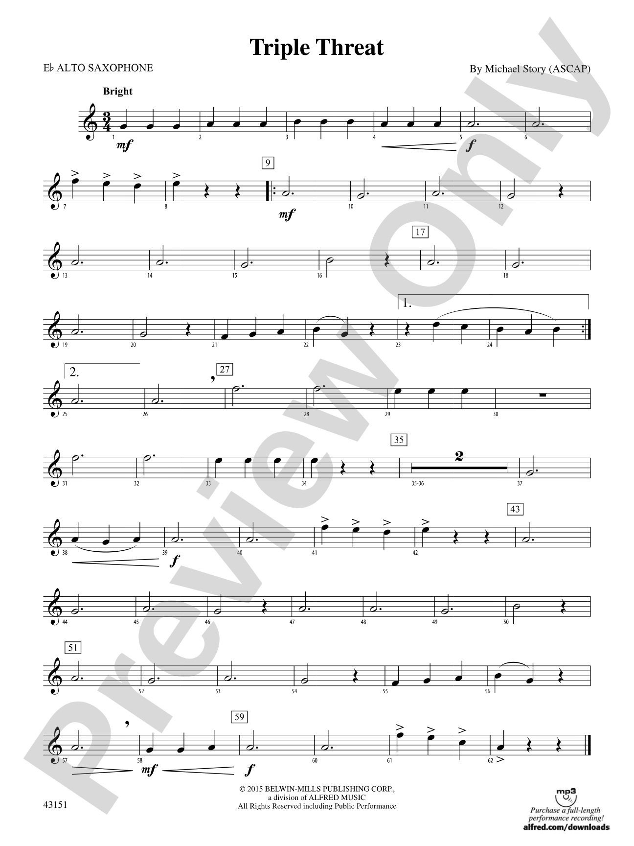 Triple Threat: E-flat Alto Saxophone