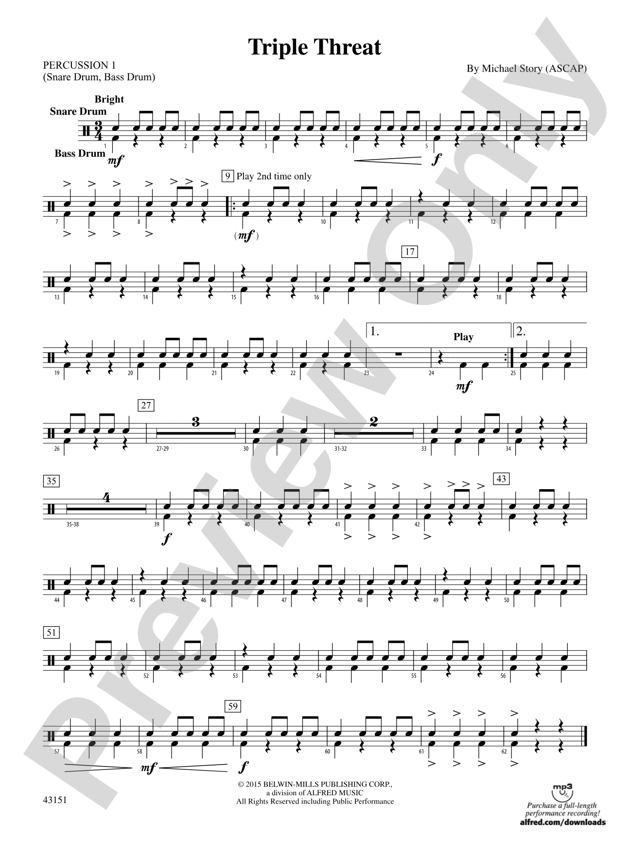 Triple Threat: 1st Percussion