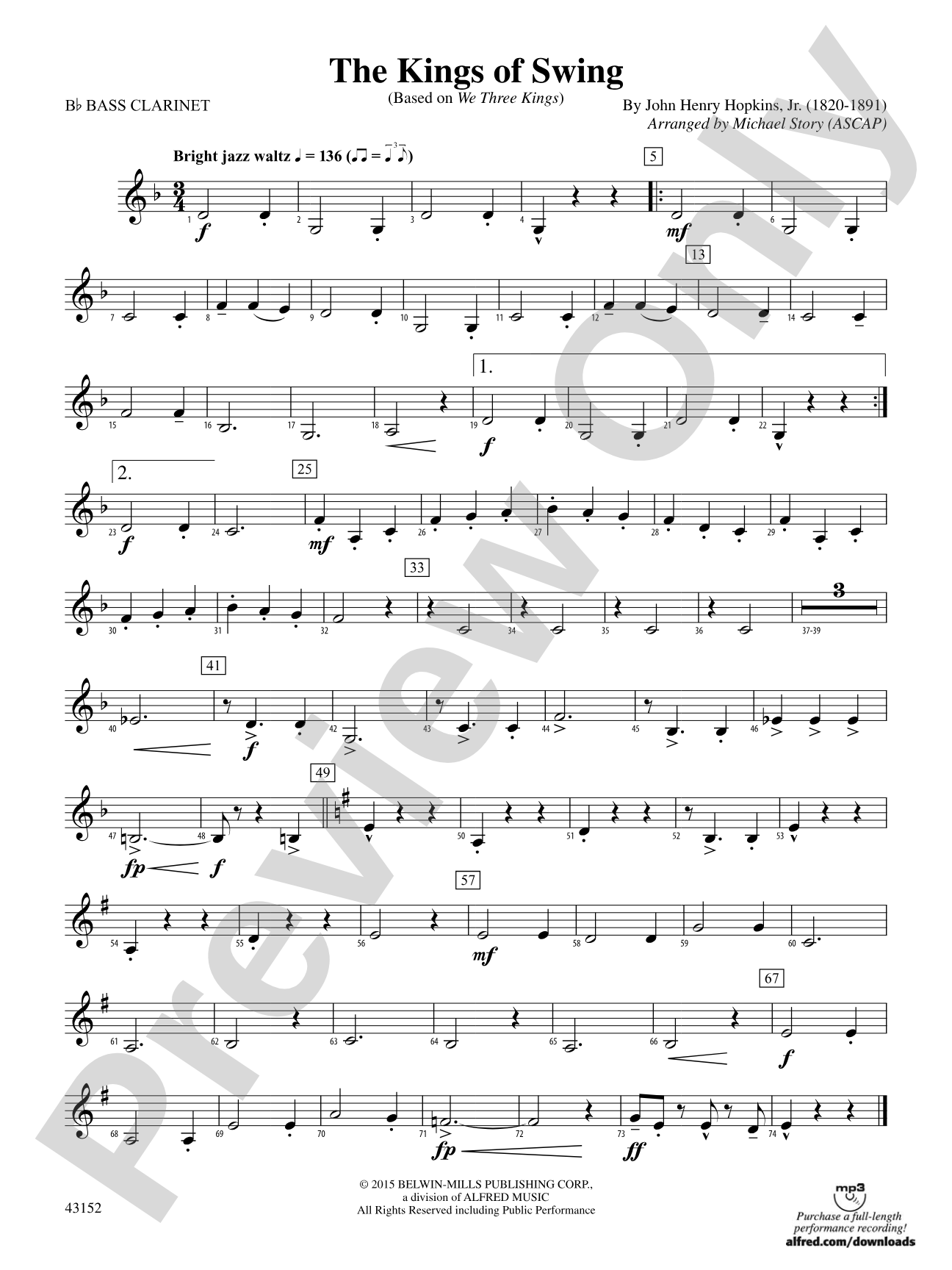 The Kings of Swing: B-flat Bass Clarinet
