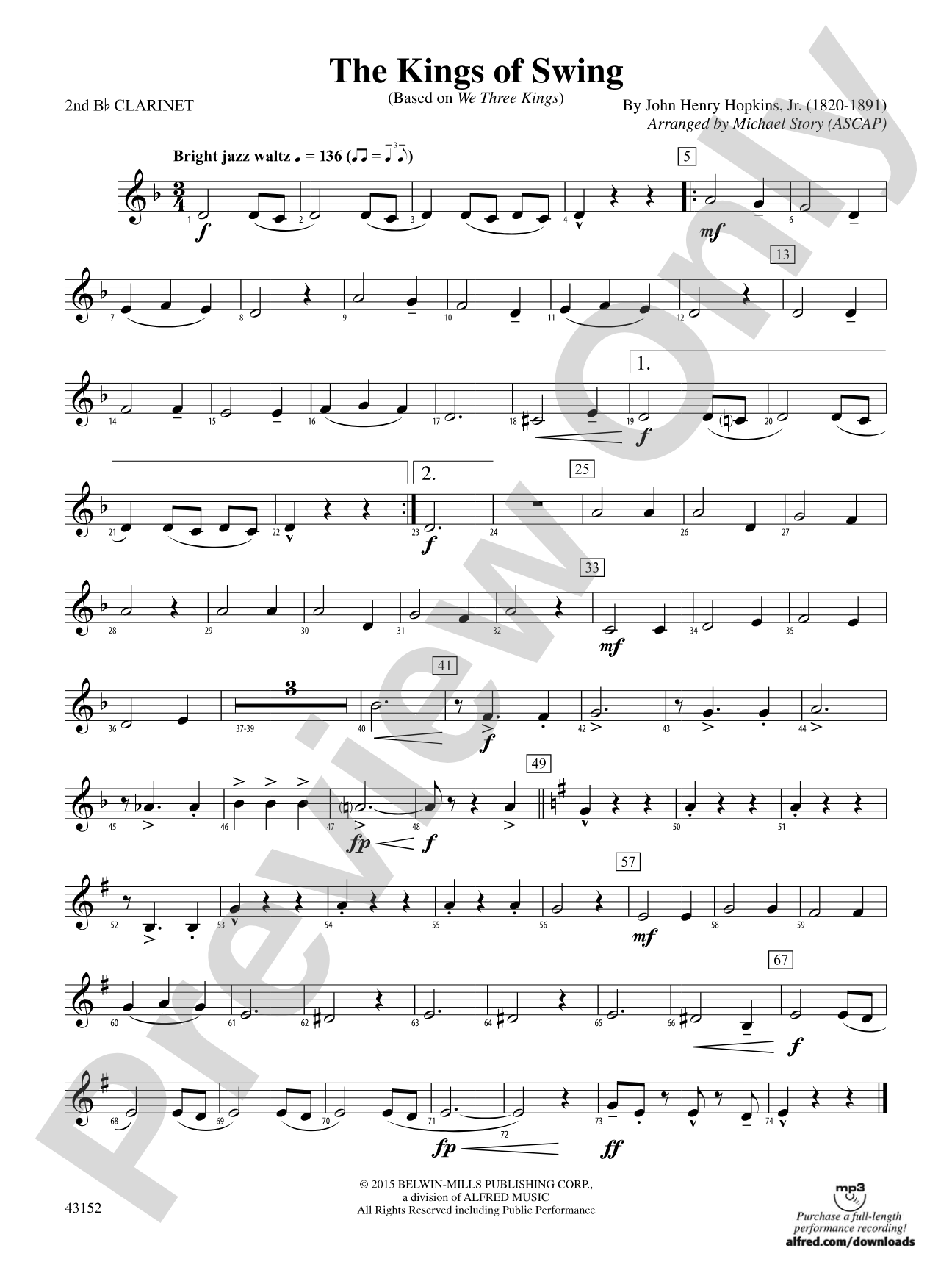 The Kings of Swing: 2nd B-flat Clarinet