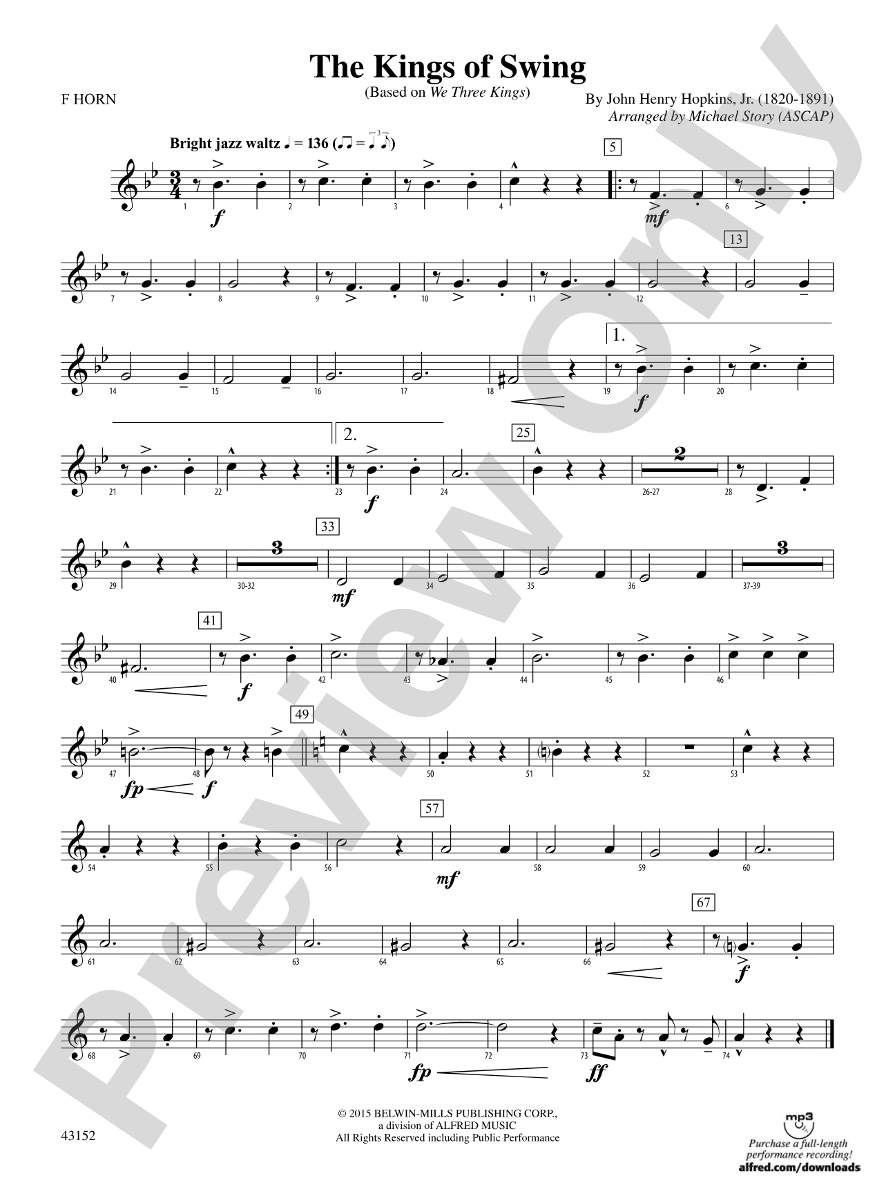 The Kings of Swing: 1st F Horn