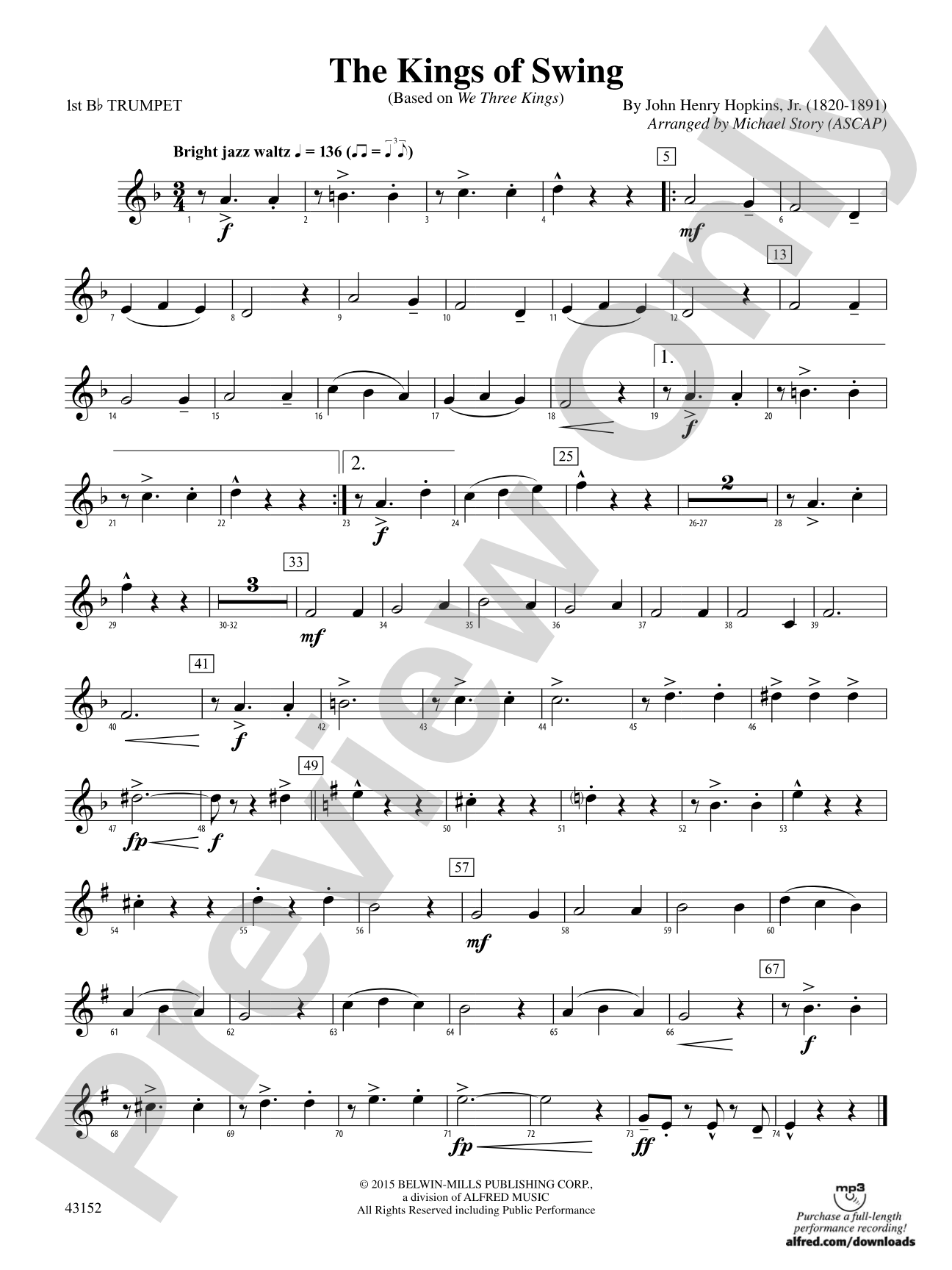 The Kings of Swing: 1st B-flat Trumpet