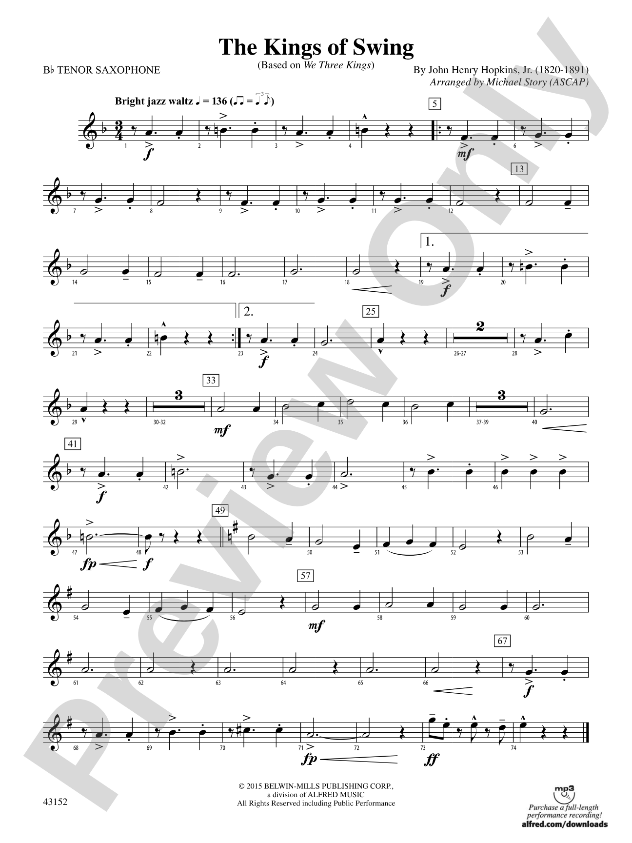 The Kings of Swing: B-flat Tenor Saxophone