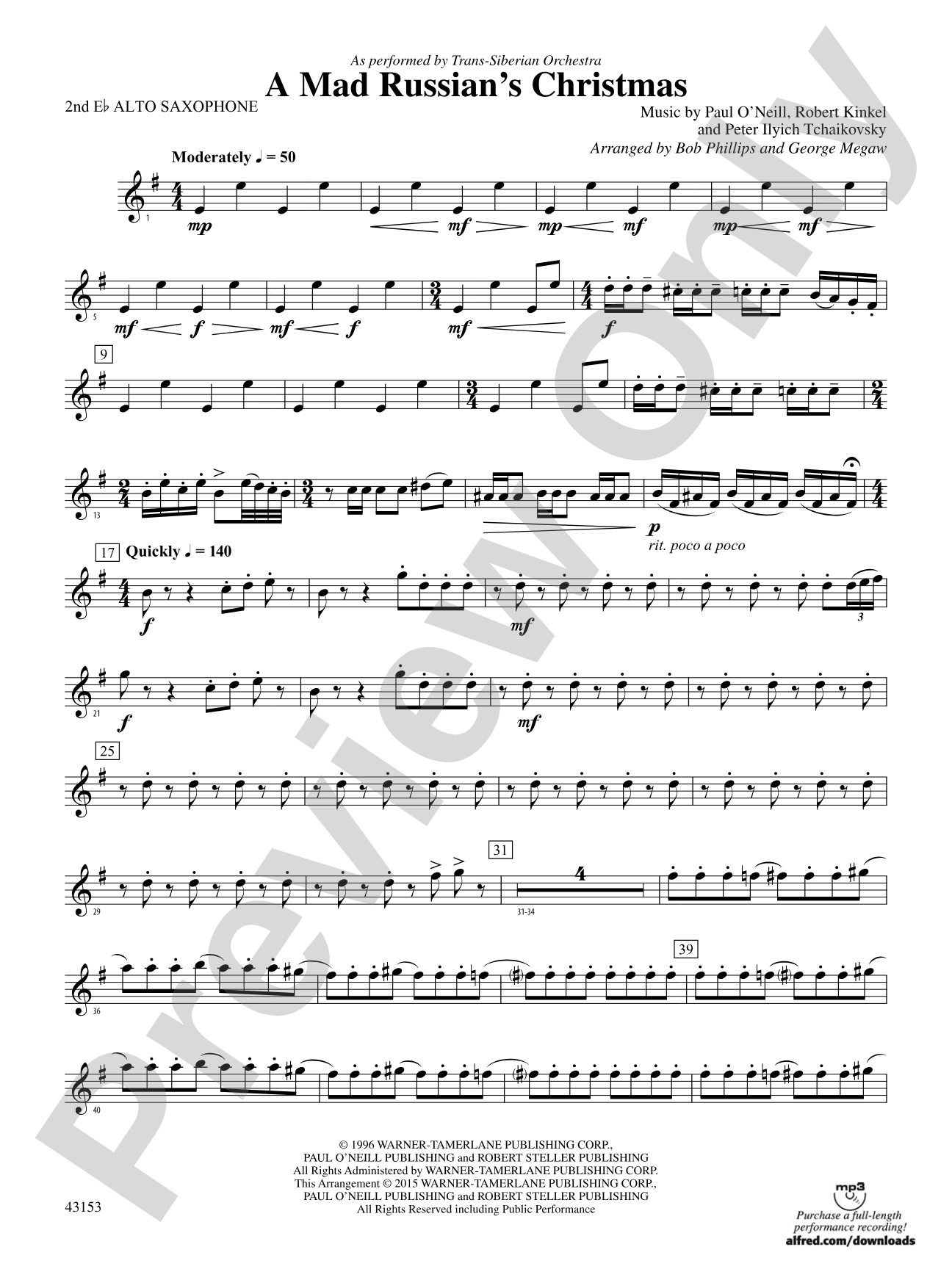 A Mad Russian's Christmas: 2nd E-flat Alto Saxophone