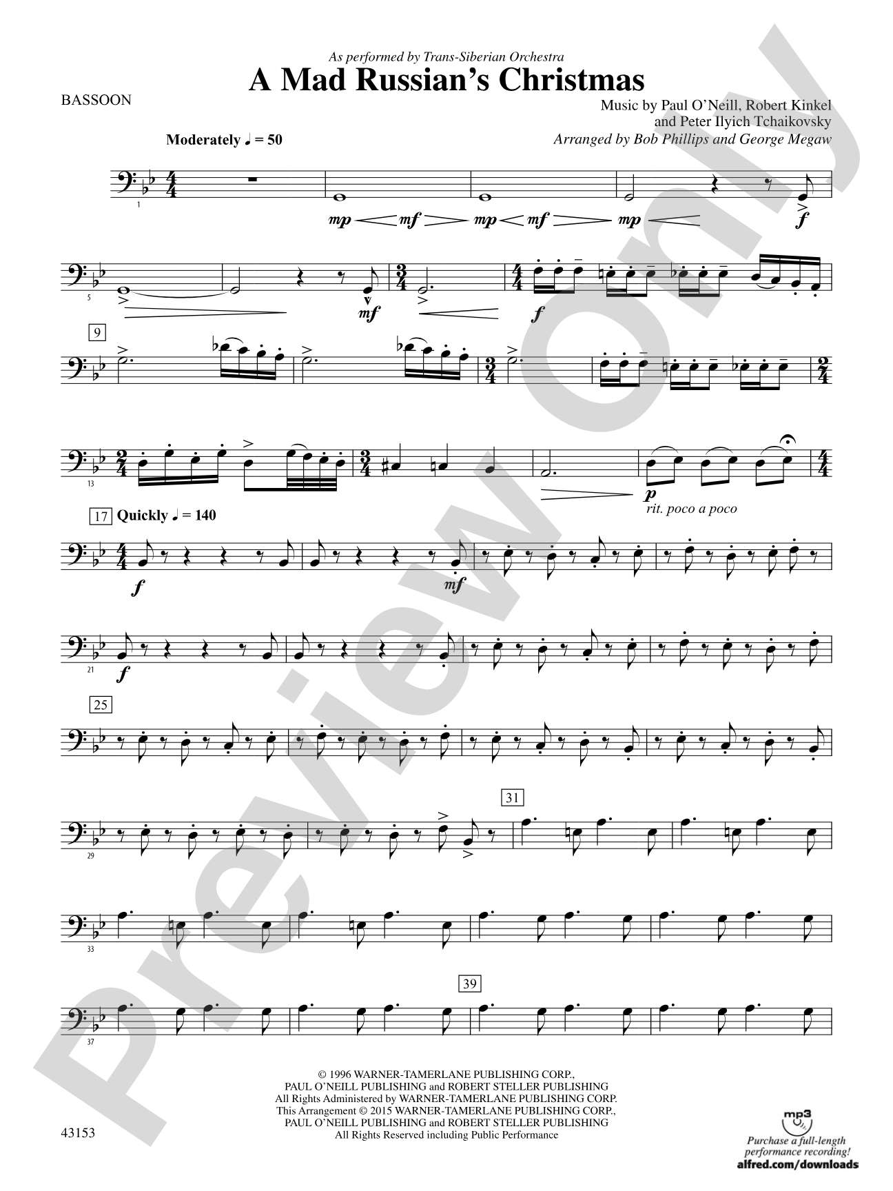 A Mad Russian's Christmas: Bassoon