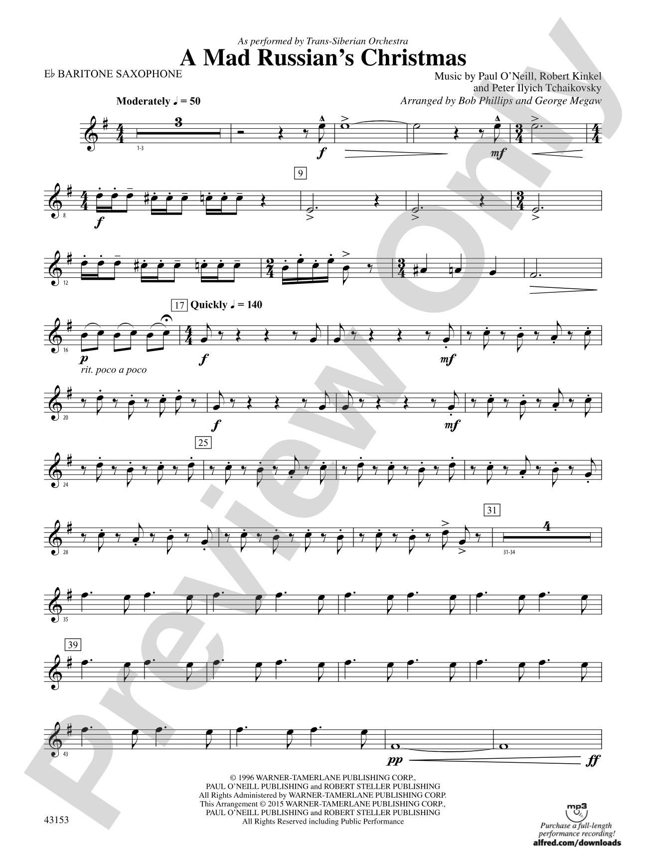 A Mad Russian's Christmas: E-flat Baritone Saxophone