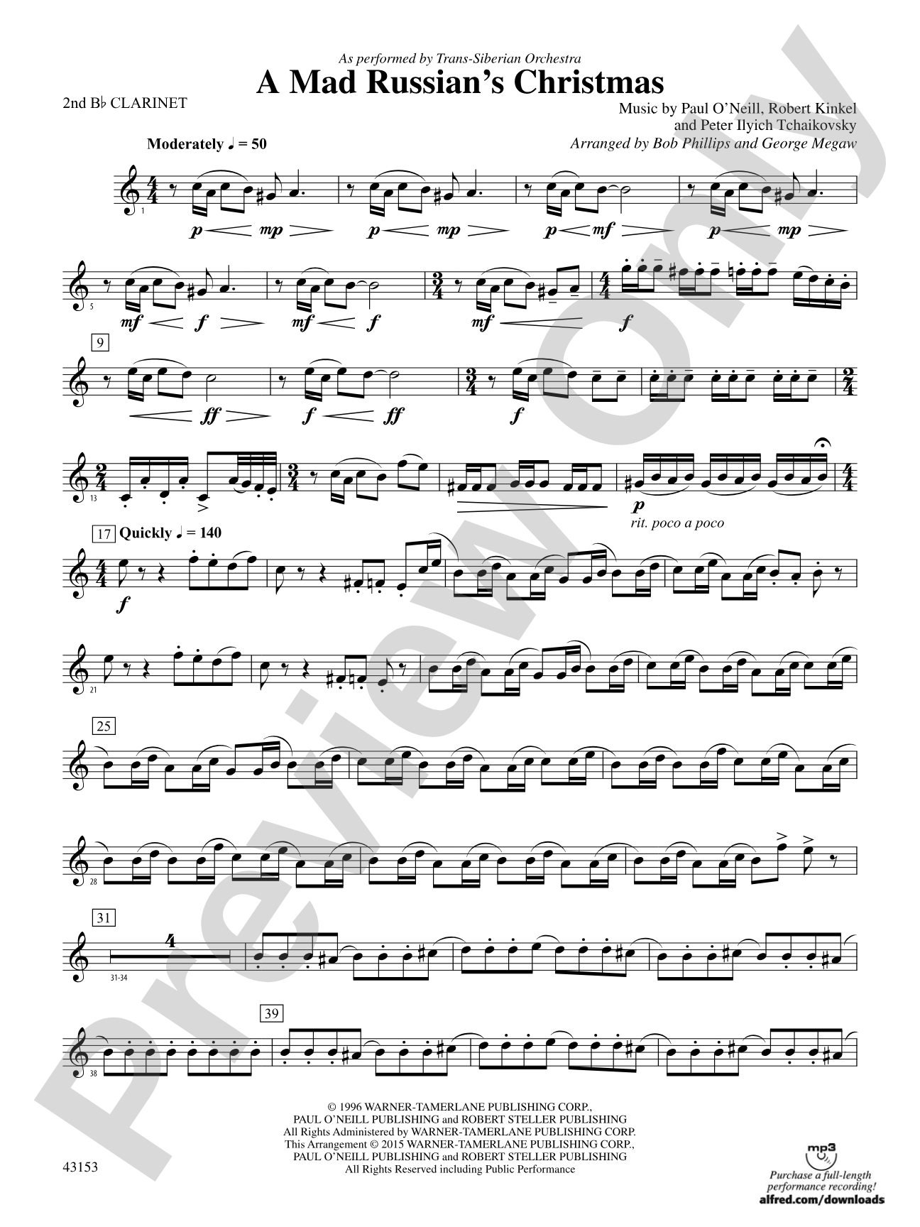 A Mad Russian's Christmas: 2nd B-flat Clarinet