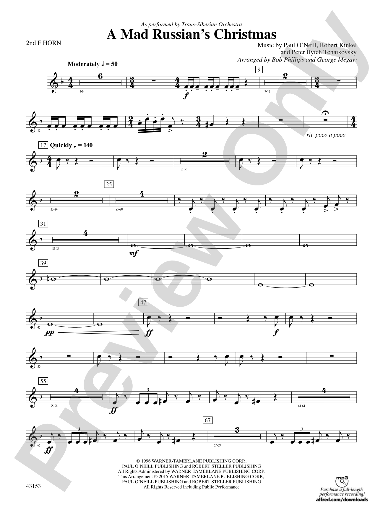 A Mad Russian's Christmas: 2nd F Horn