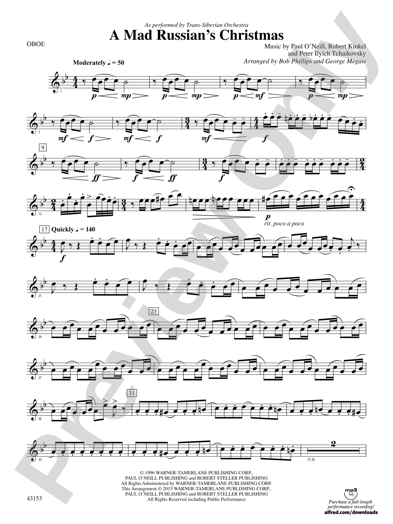 A Mad Russian's Christmas: Oboe