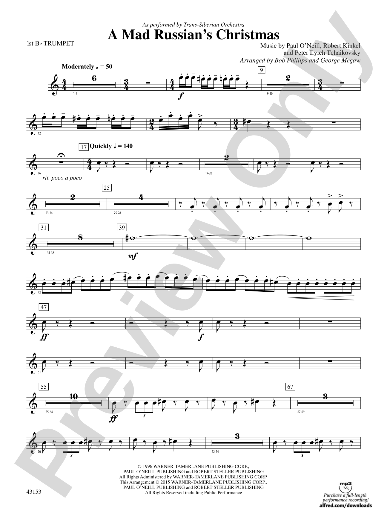 A Mad Russian's Christmas: 1st B-flat Trumpet