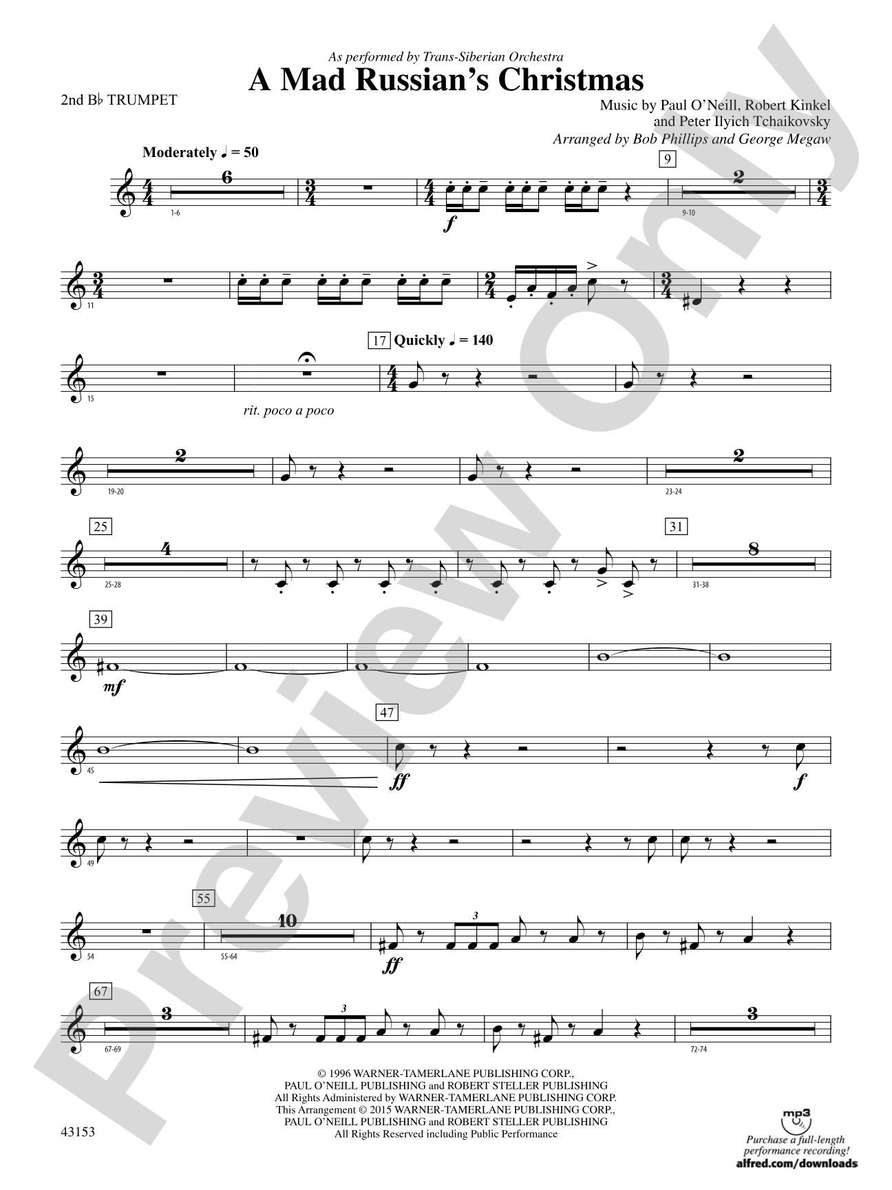 A Mad Russian's Christmas: 2nd B-flat Trumpet
