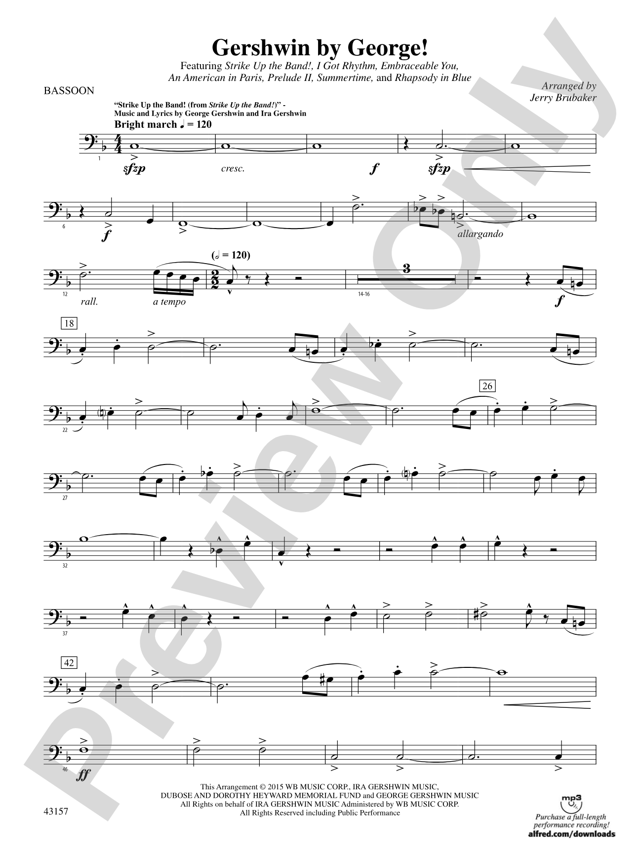 Gershwin by George!: Bassoon