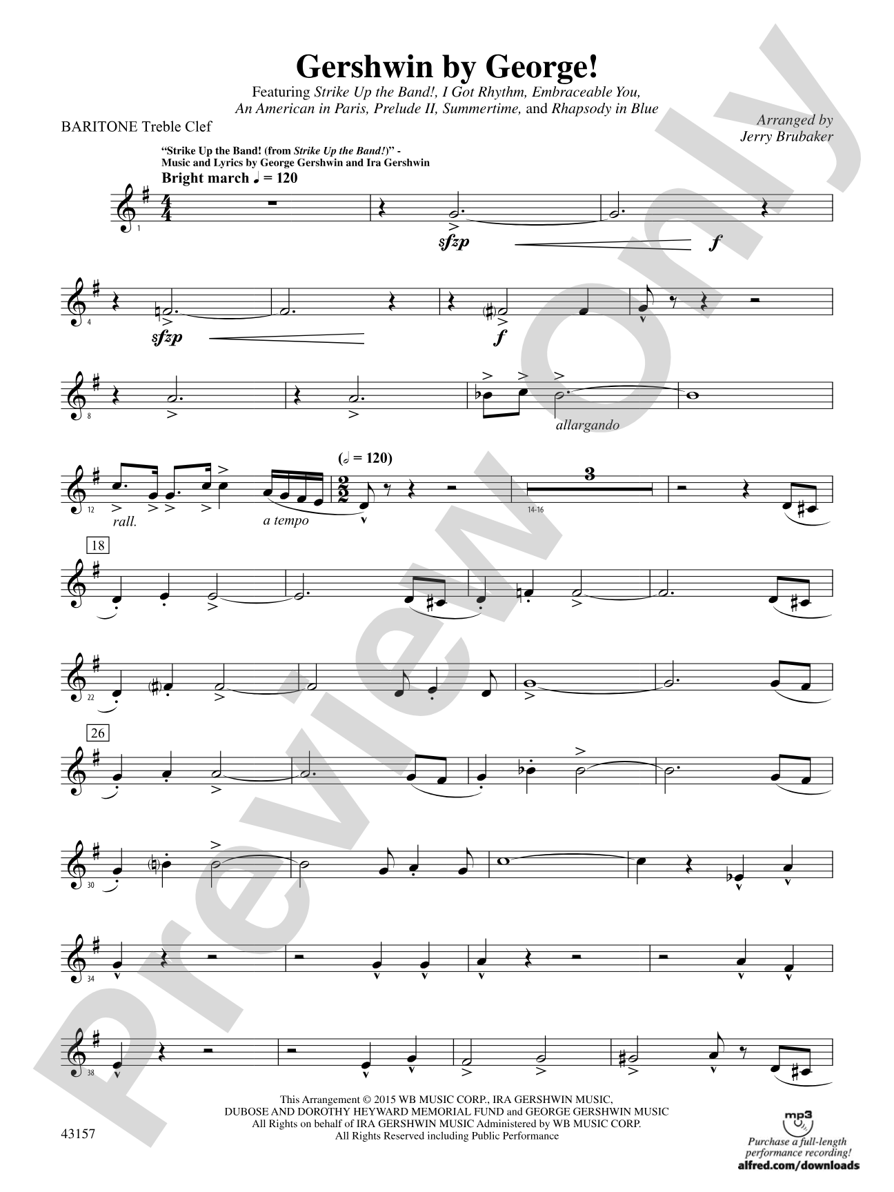 Gershwin by George!: Baritone T.C.