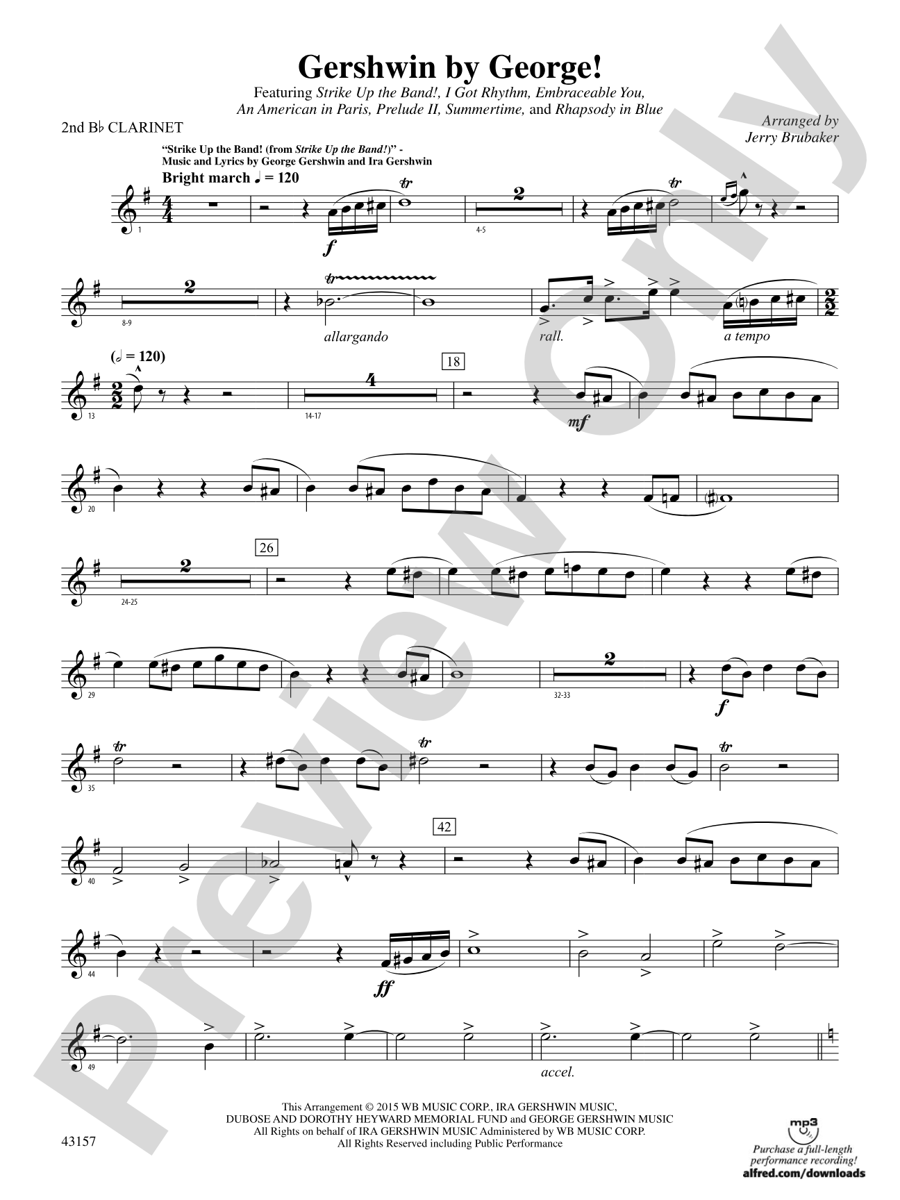 Gershwin by George!: 2nd B-flat Clarinet