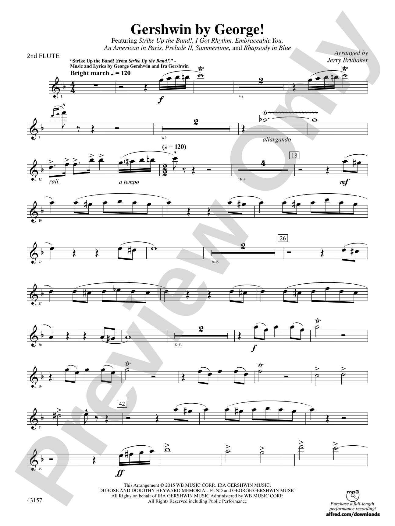 Gershwin by George!: 2nd Flute