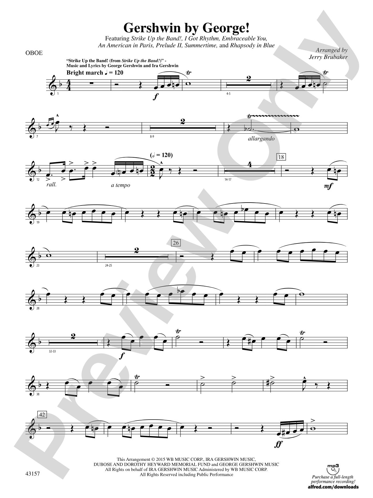 Gershwin by George!: Oboe