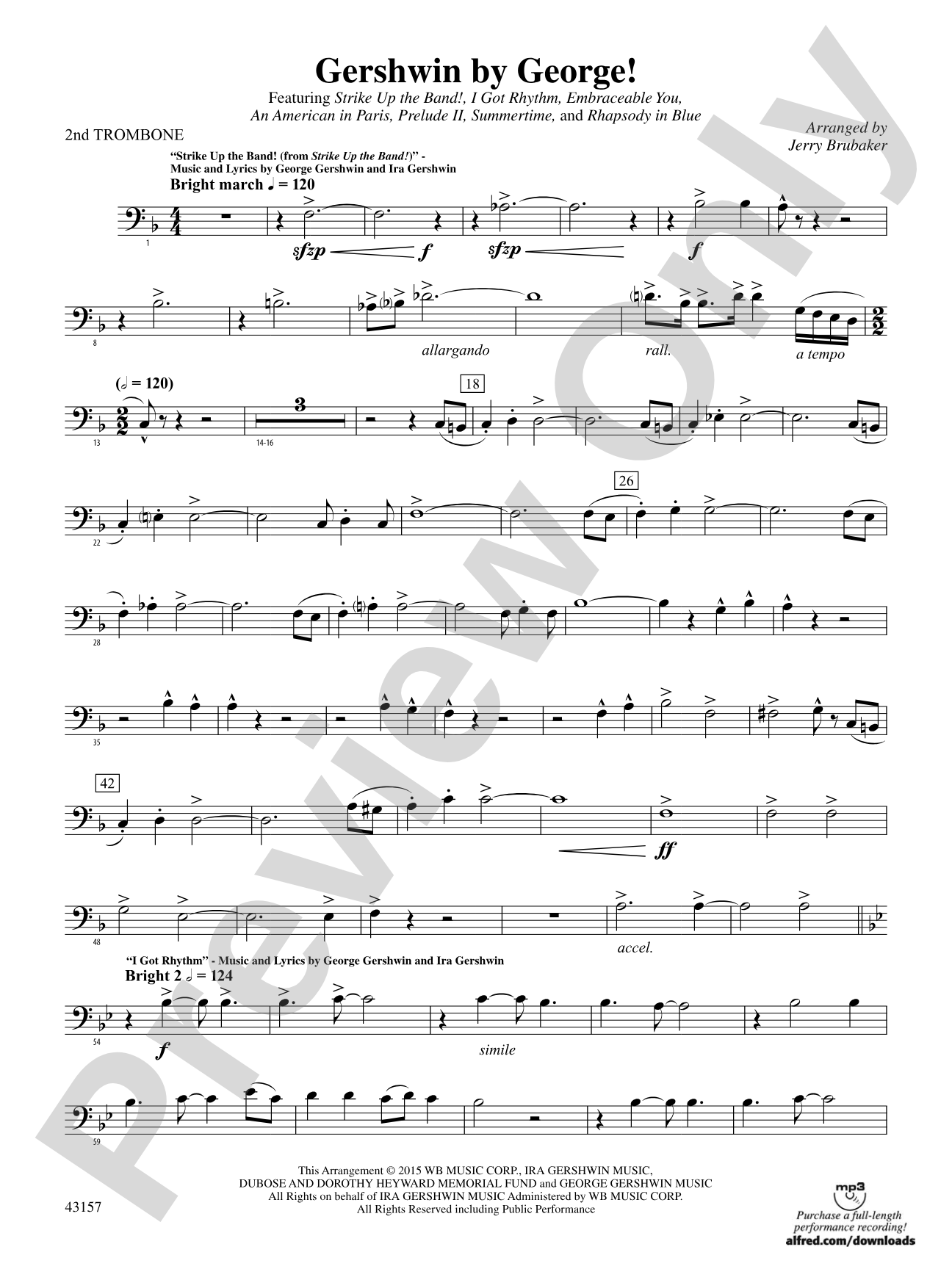 Gershwin by George!: 2nd Trombone