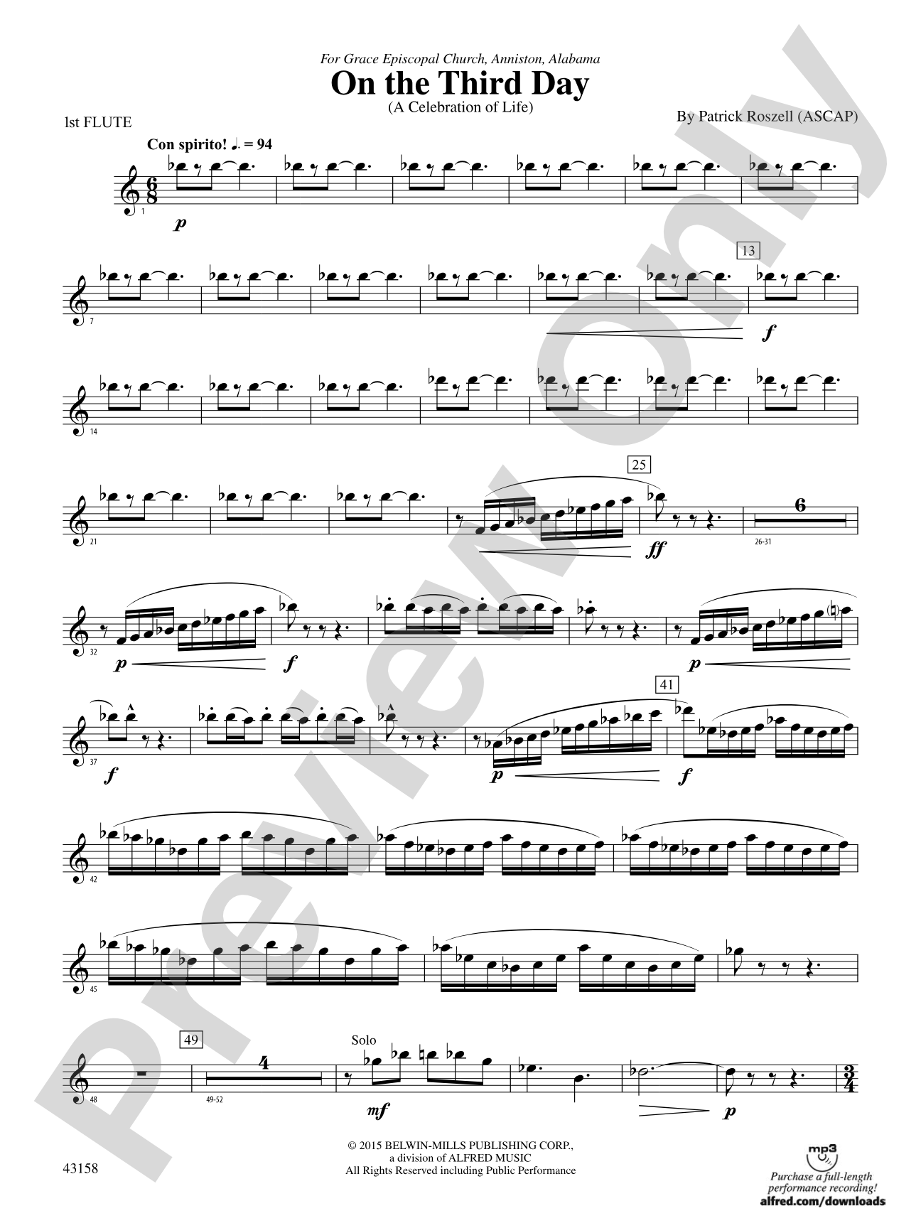On the Third Day: Flute
