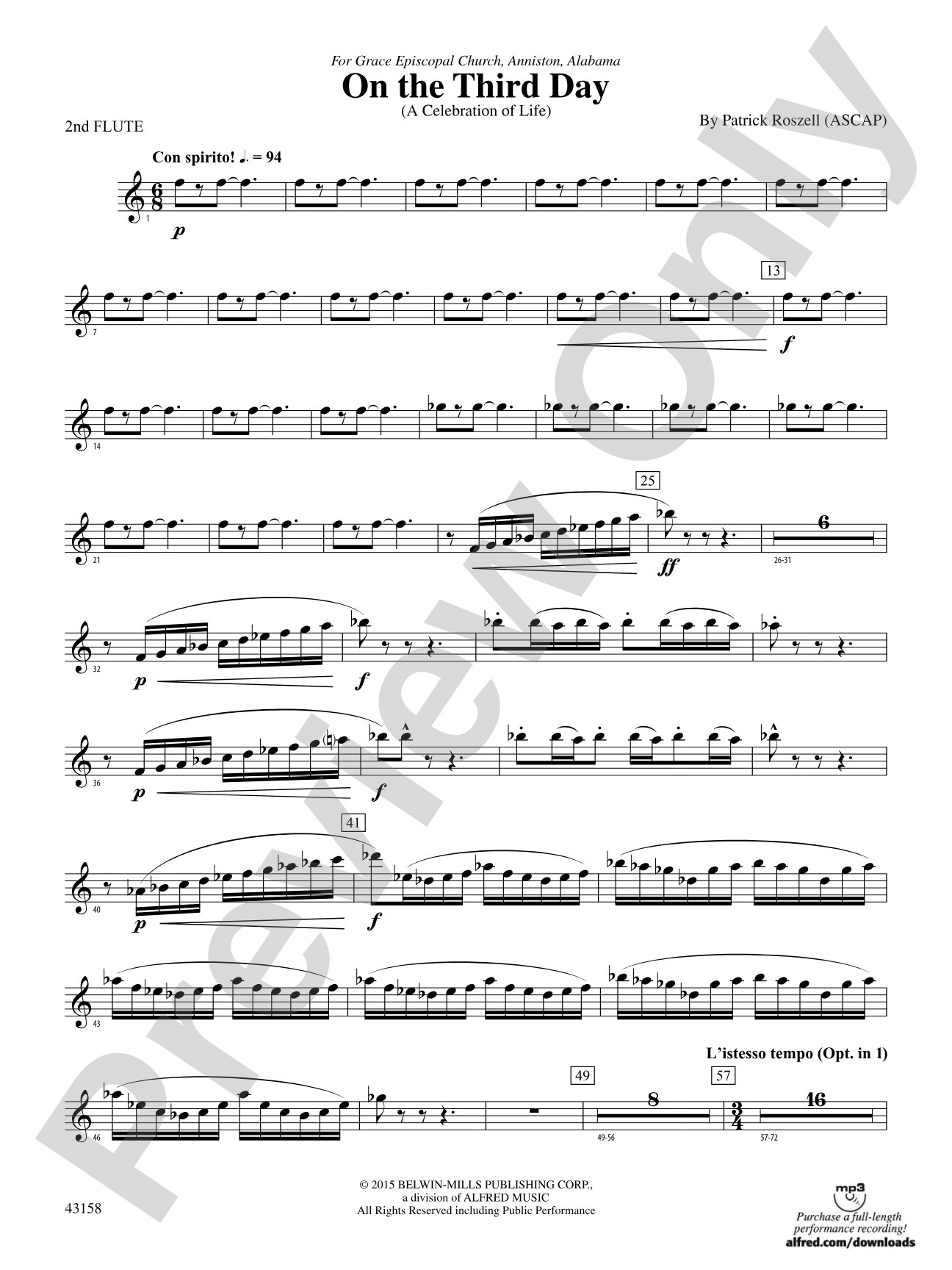 On the Third Day: 2nd Flute