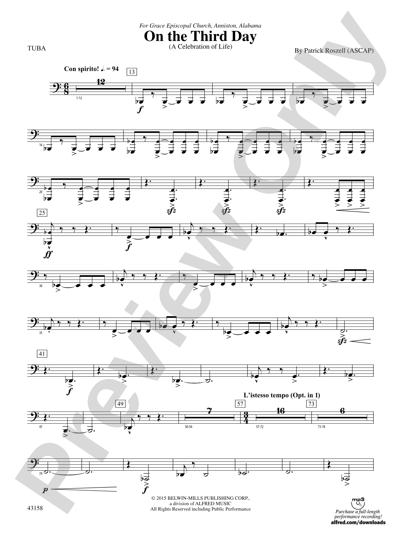 On the Third Day: Tuba