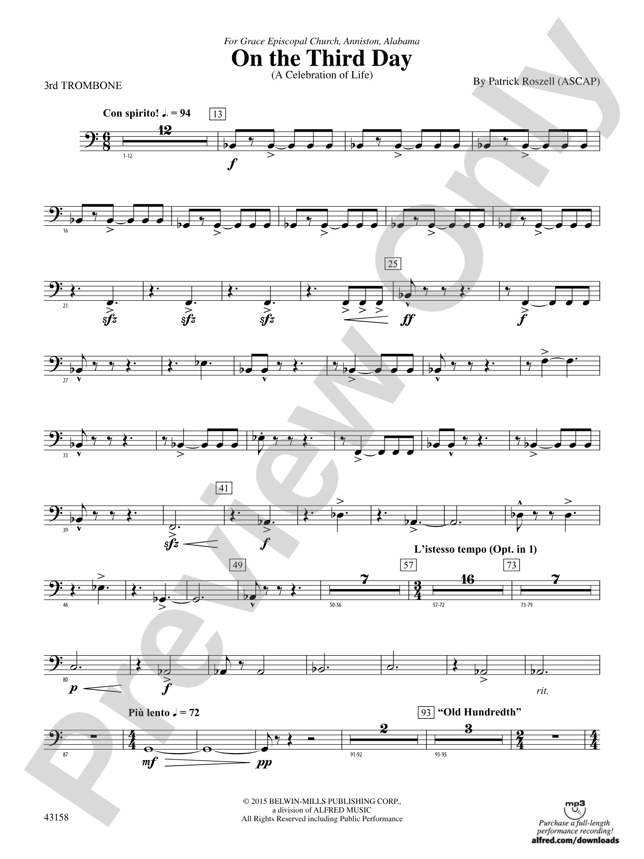 On the Third Day: 3rd Trombone