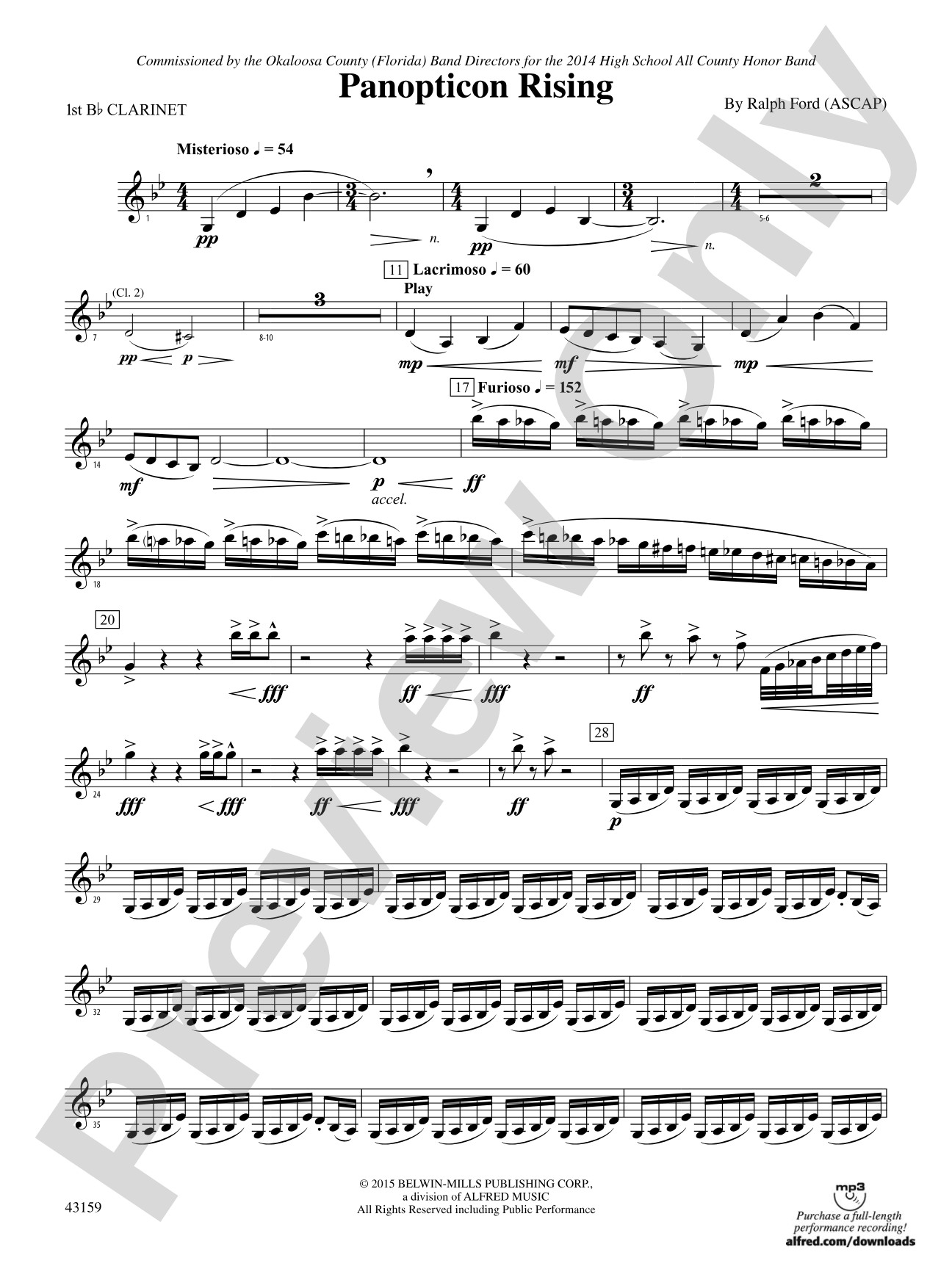 Panopticon Rising: 1st B-flat Clarinet