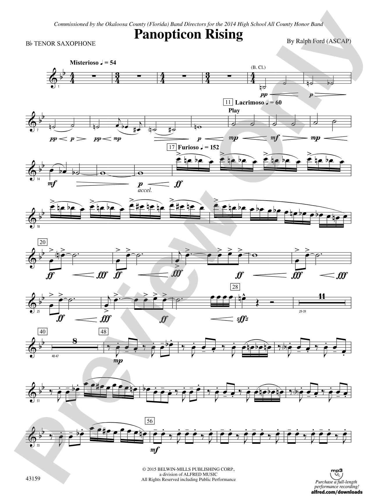 Panopticon Rising: B-flat Tenor Saxophone